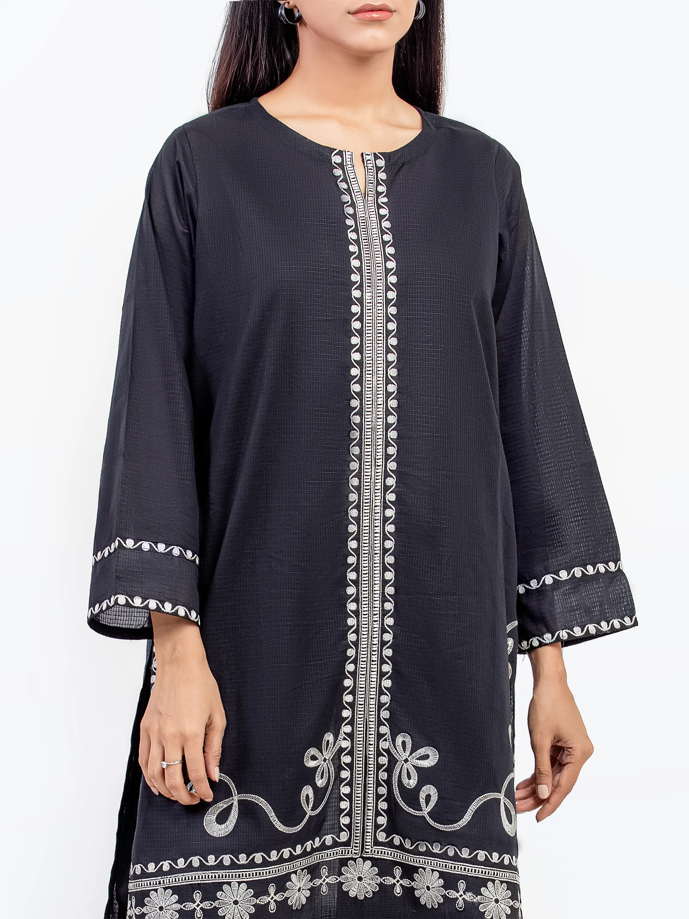 Embroidered Lawn Slub Co-Ord Set - EWTKE5-82100ST - Image 2