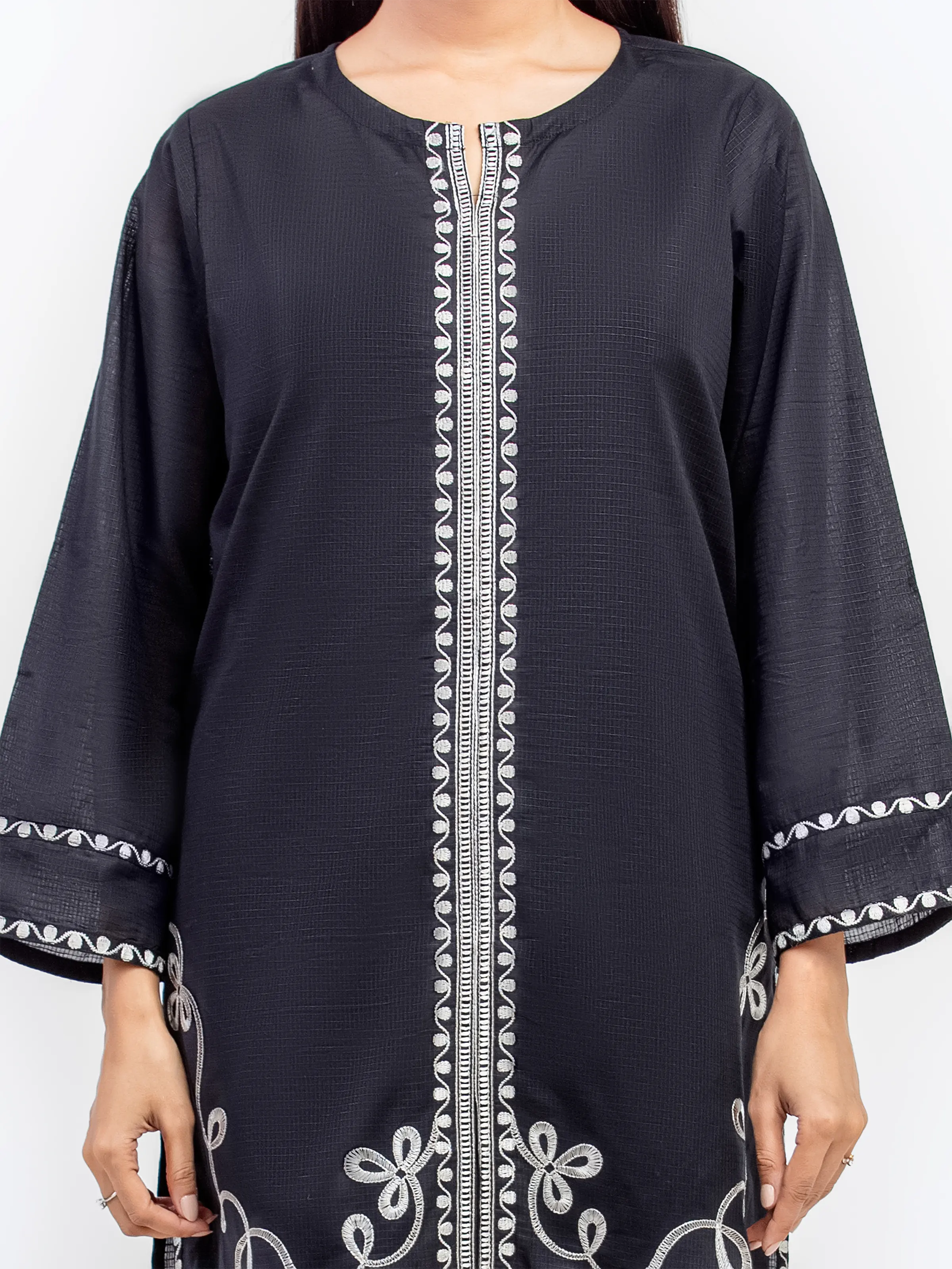 Embroidered Lawn Slub Co-Ord Set - EWTKE5-82100ST - Image 3