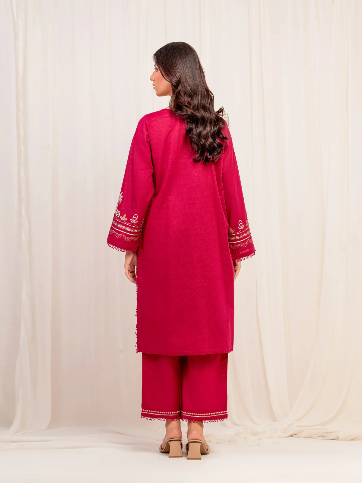 Embroidered Lawn Slub Shirt Trouser - EWTKE5-82101ST - Image 6