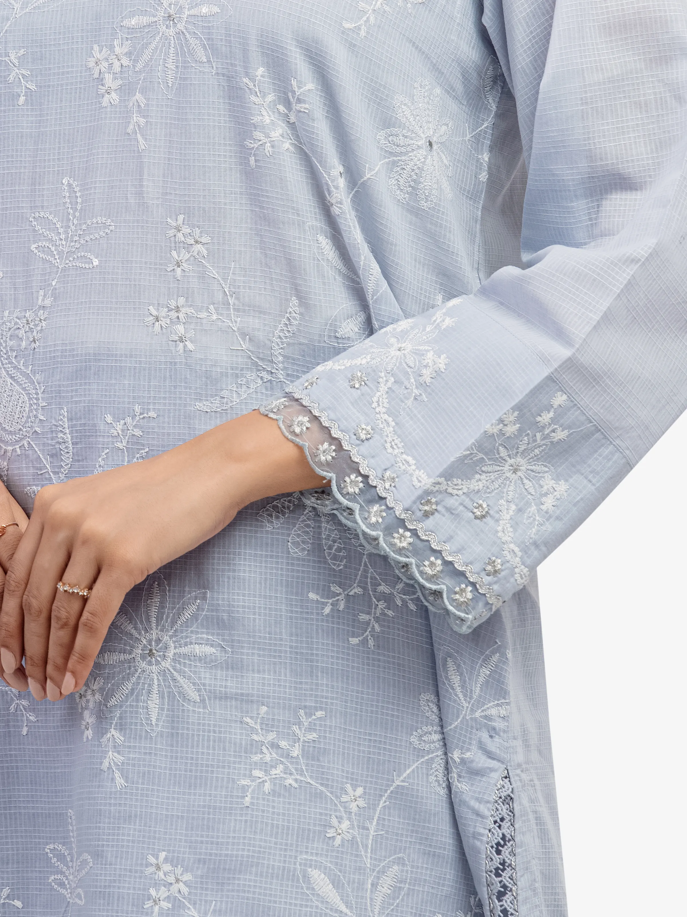 Embroidered Lawn Slub Co-Ord Set - EWTKE5-82105ST - Image 4