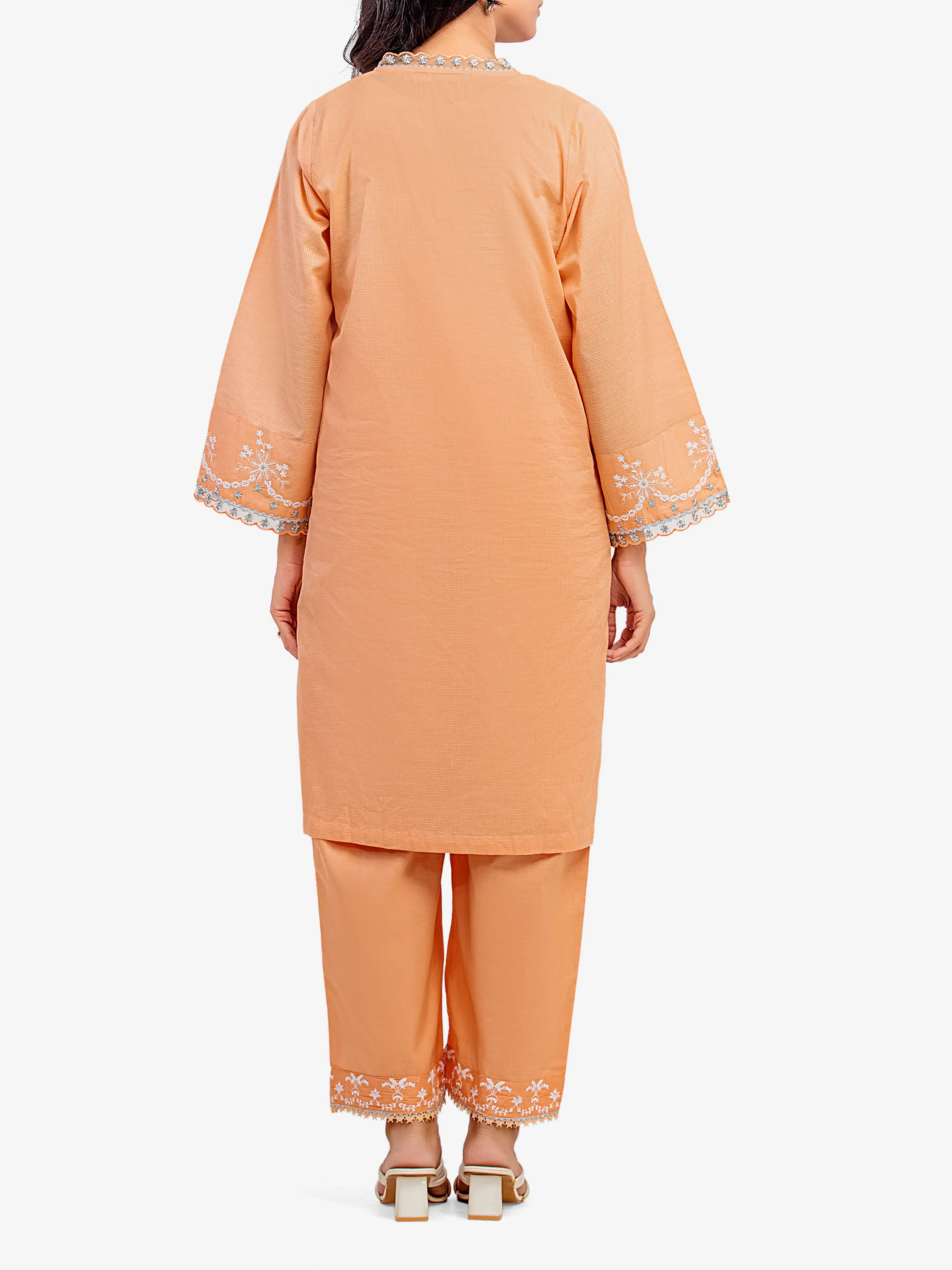 Embroidered Lawn Slub Co-Ord Set - EWTKE5-82106ST - Image 6
