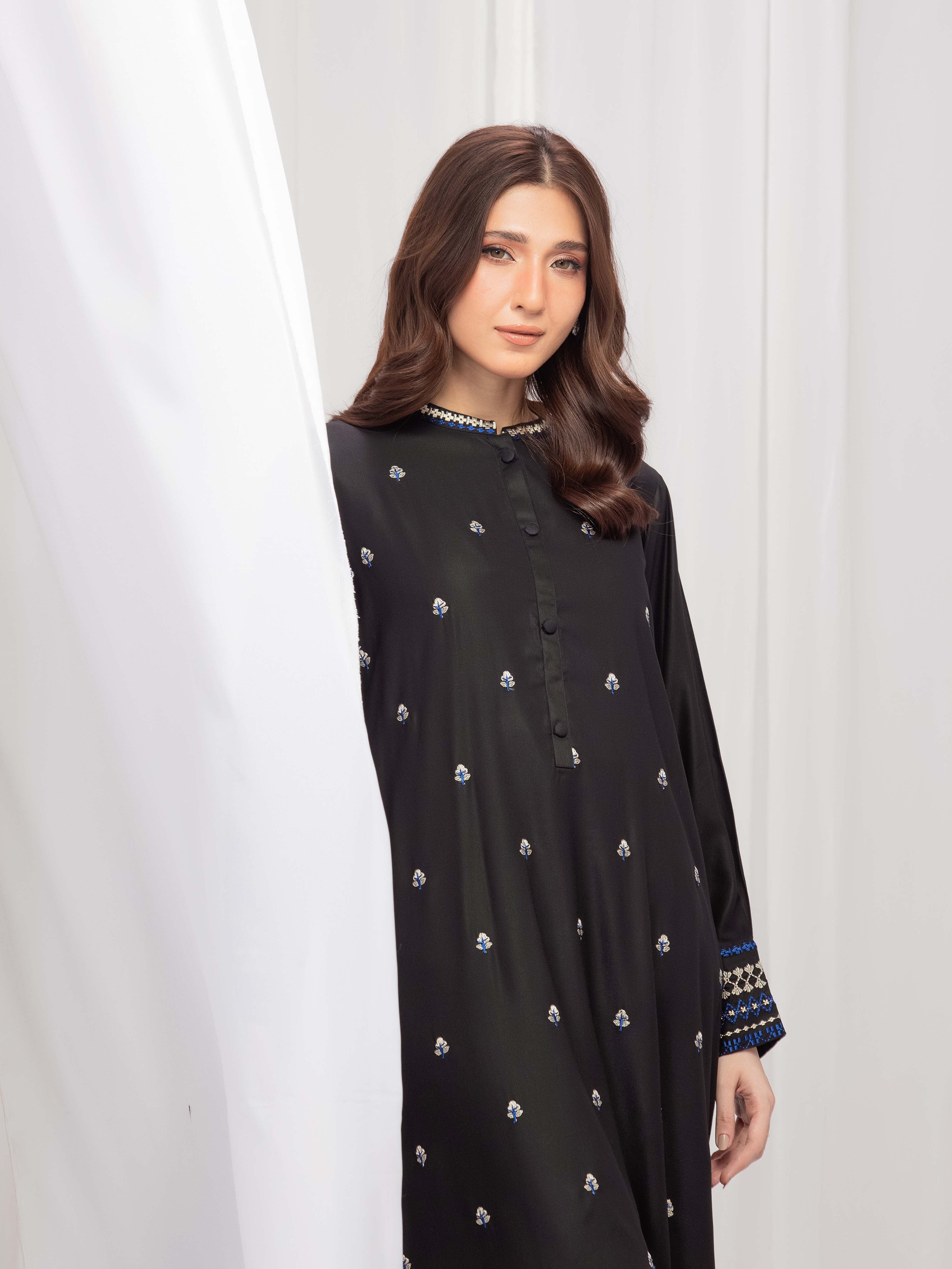 Embroidered Marina Twill Viscose Co-Ord Set - EWTKE24-81540ST - Image 2