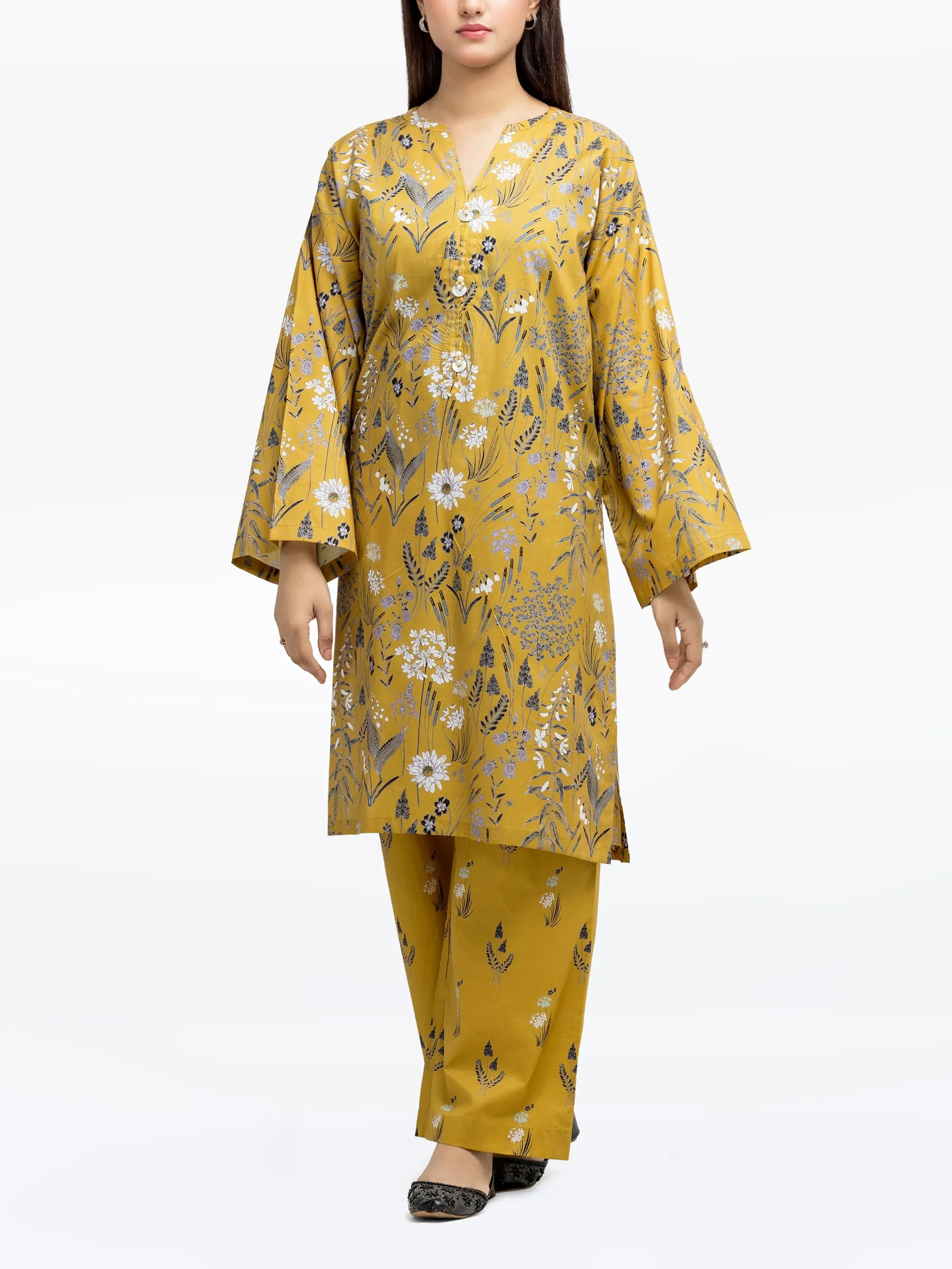 Printed Cambric Shirt Trouser - EWTKP5-81639ST - Image 5