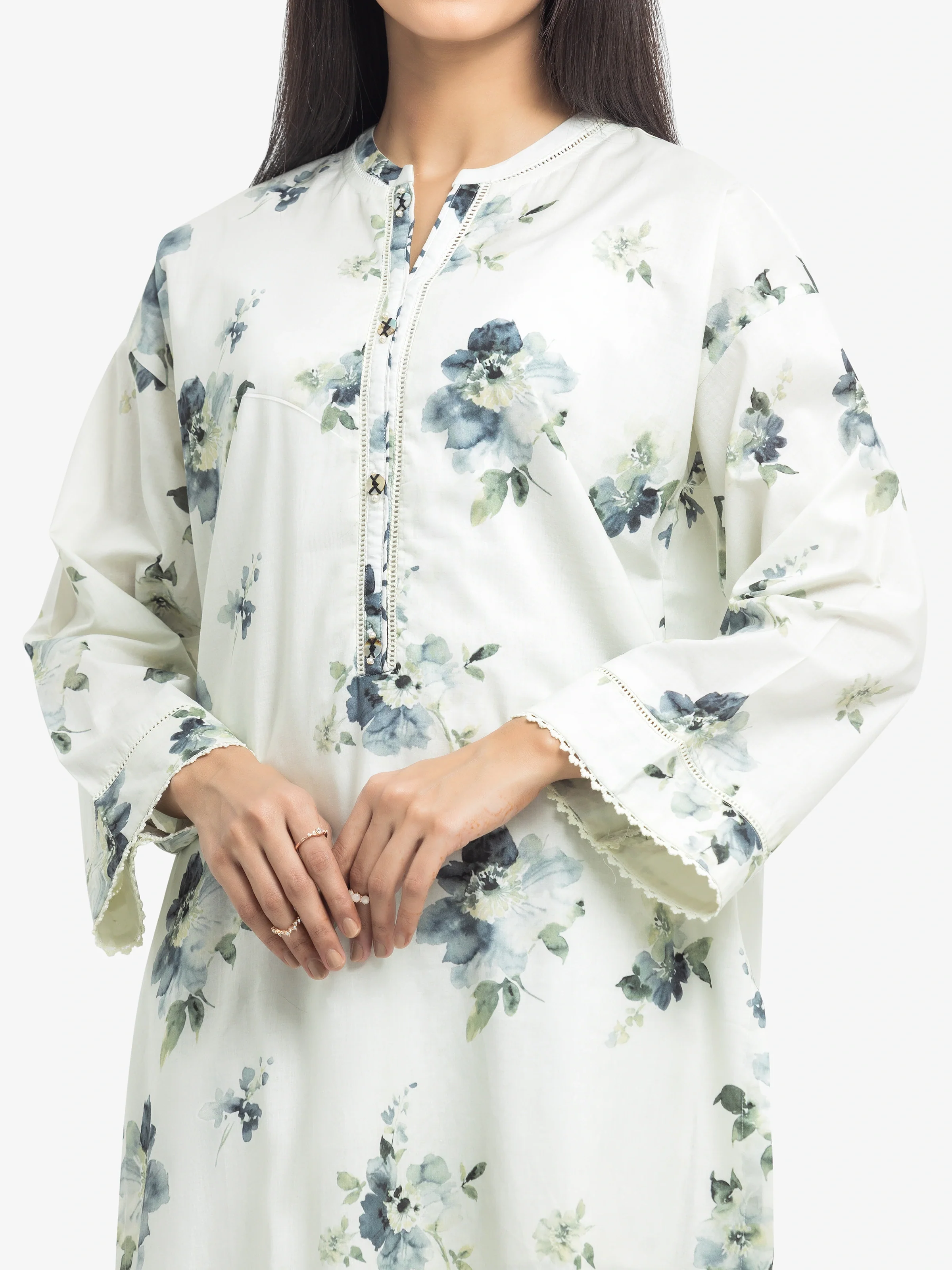 Printed Cambric Shirt Trouser - EWTKP5-81640ST - Image 2