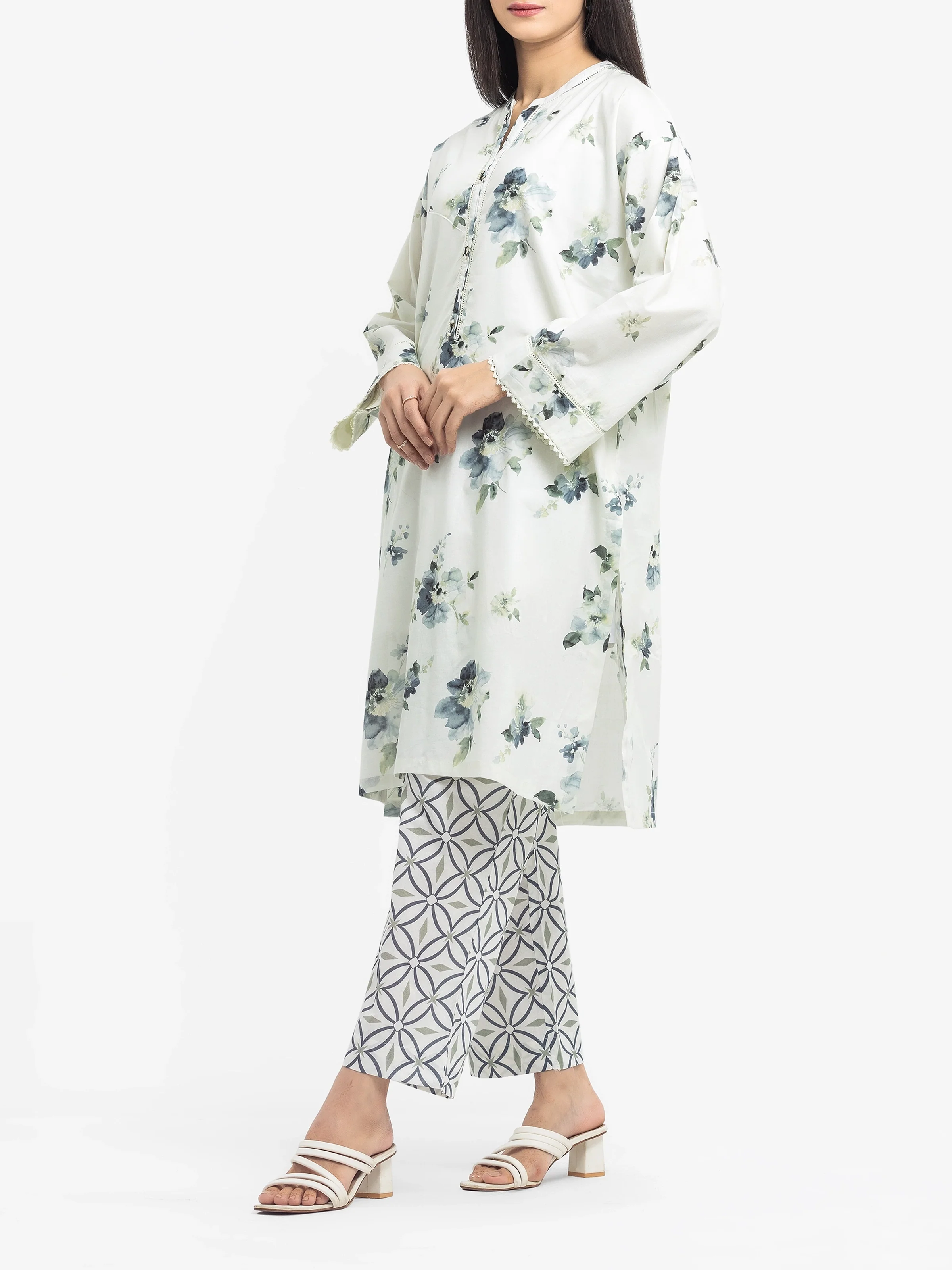 Printed Cambric Shirt Trouser - EWTKP5-81640ST - Image 4