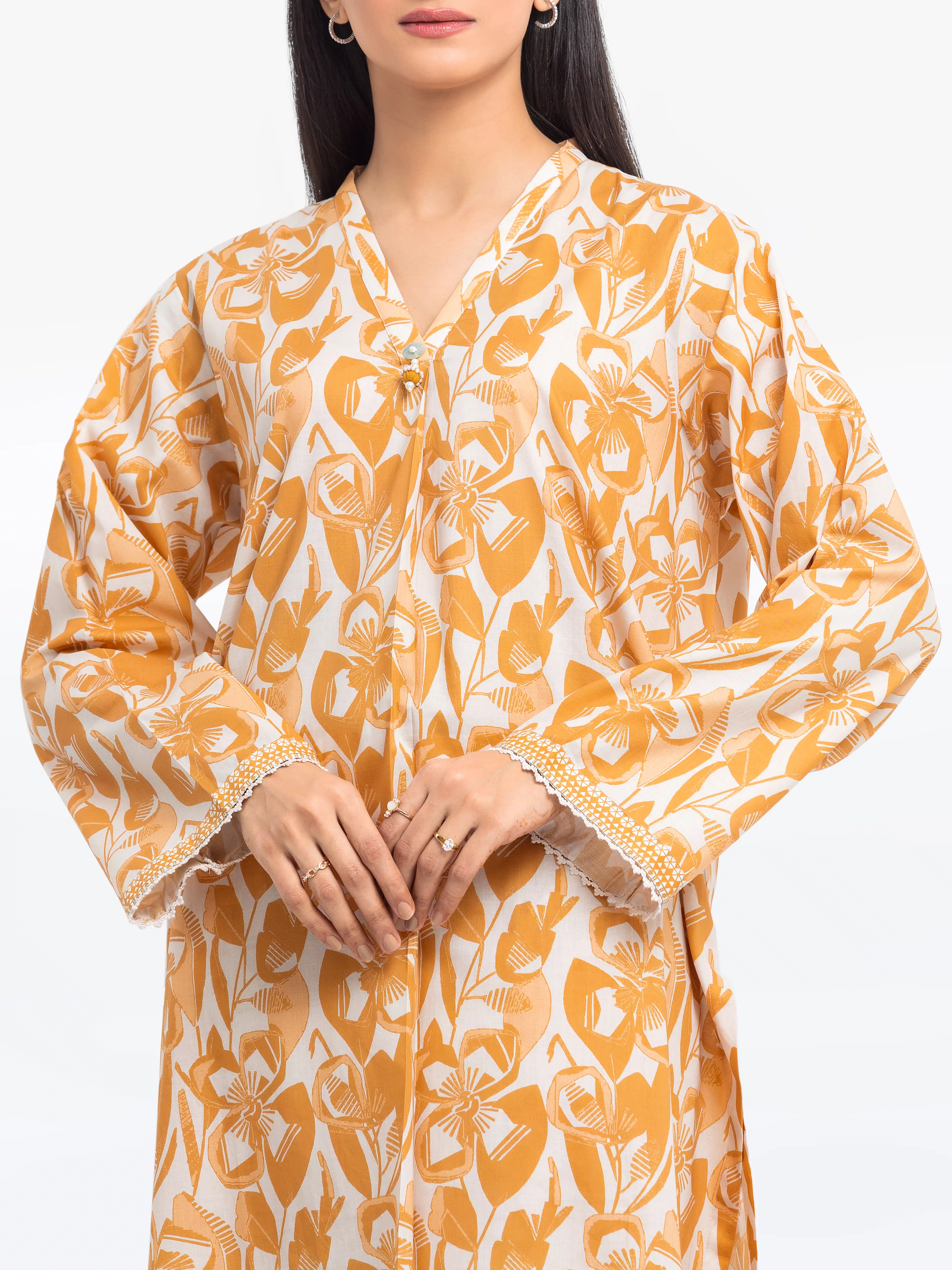 Printed Cambric Shirt Trouser - EWTKP5-81642ST - Image 2