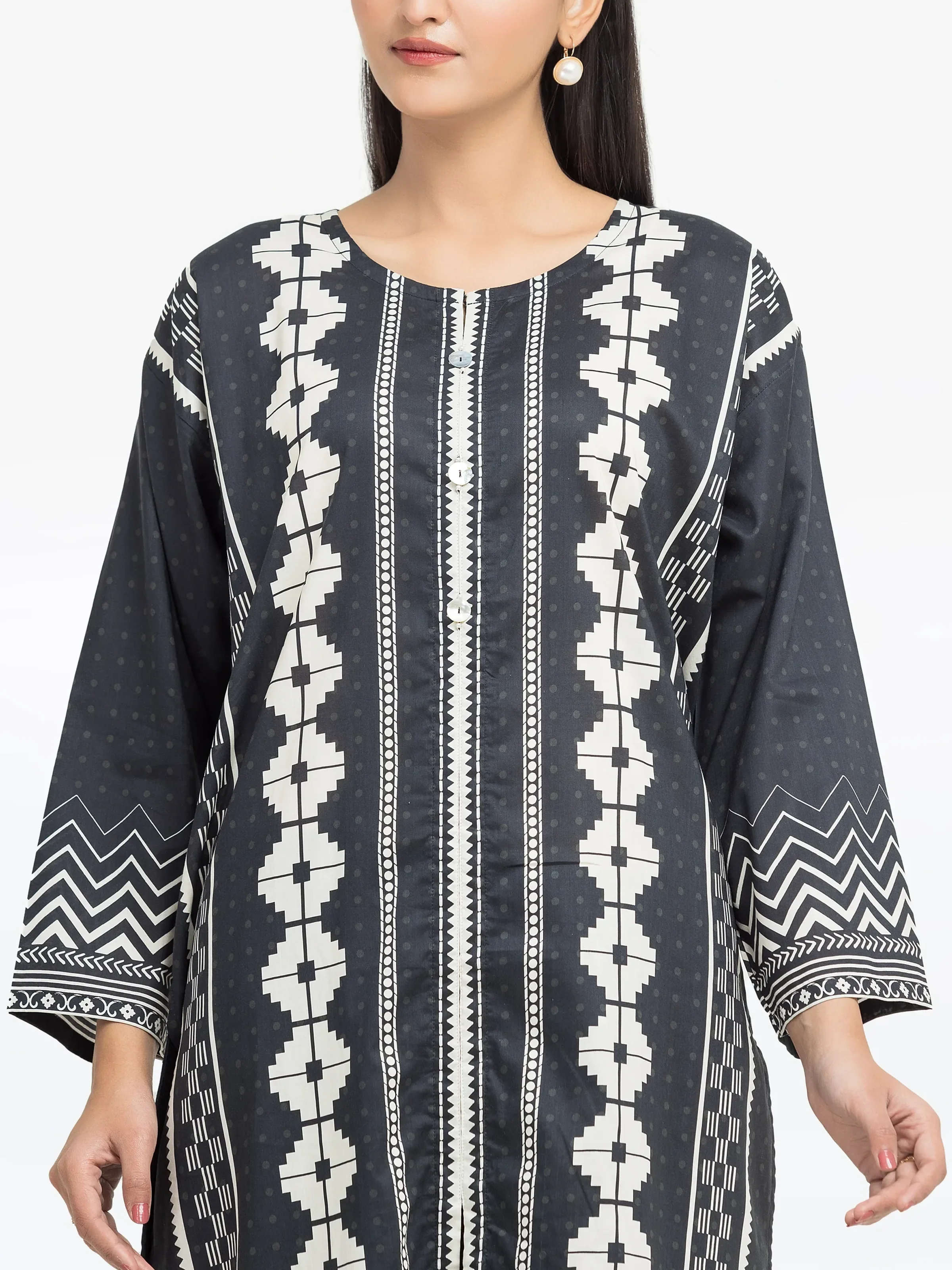 Printed Cambric Shirt Trouser - EWTKP5-81644ST - Image 2