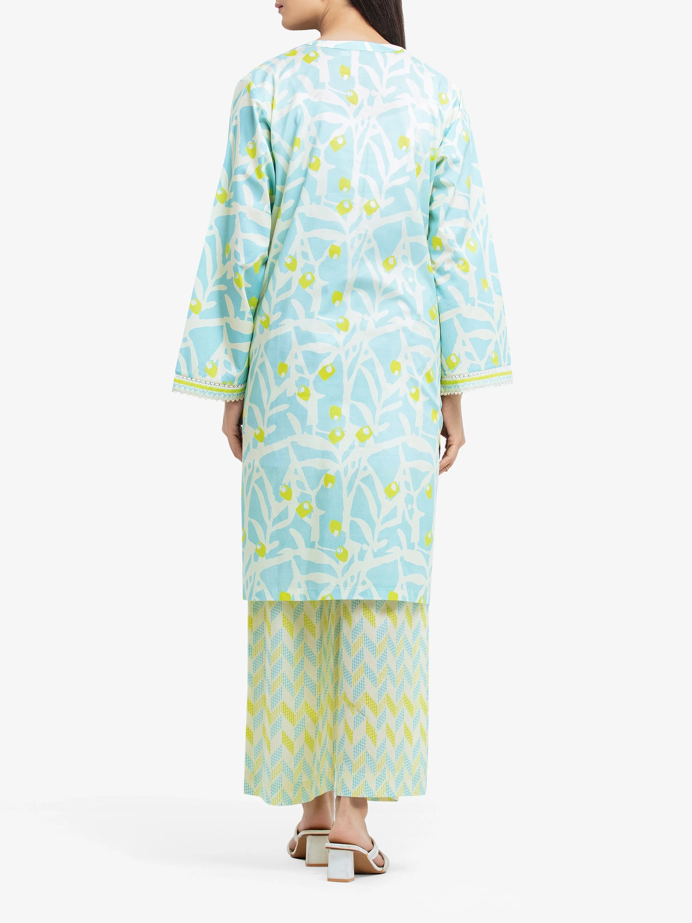 Printed Cambric Shirt Trouser - EWTKP5-81649ST - Image 5