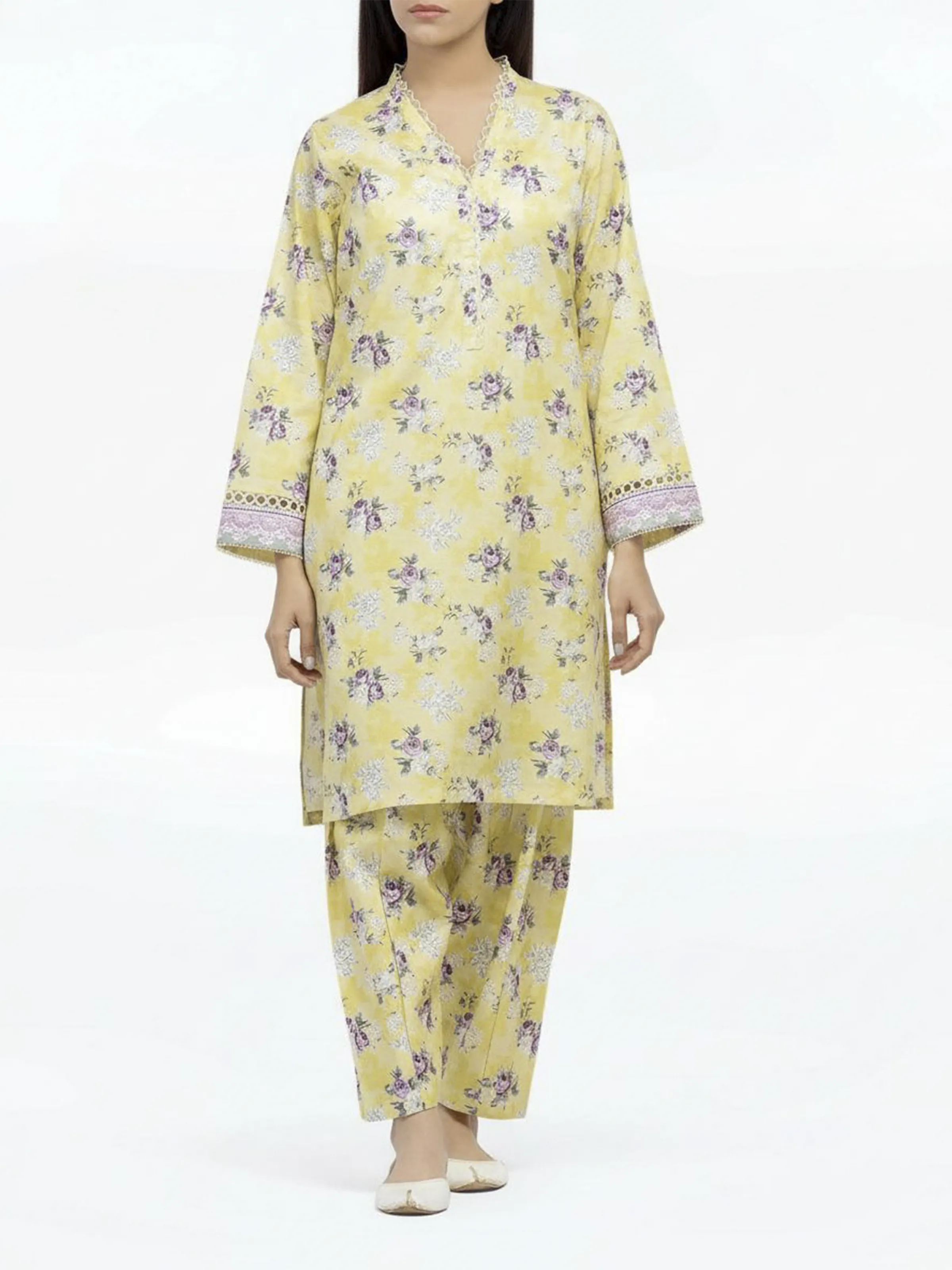 Printed Cambric Shirt Trouser - EWTKP5-81712ST
