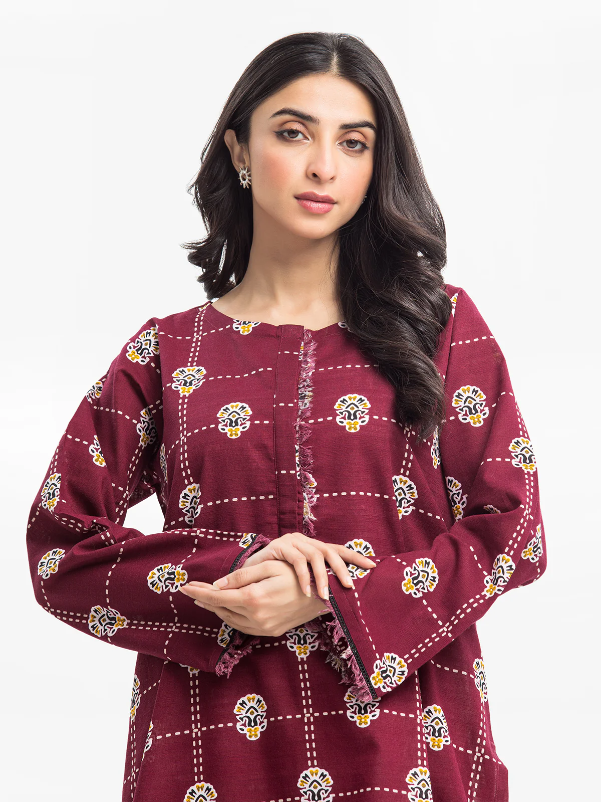 Printed Khaddar Shirt Trouser - EWTKP24-69636ST - Image 2