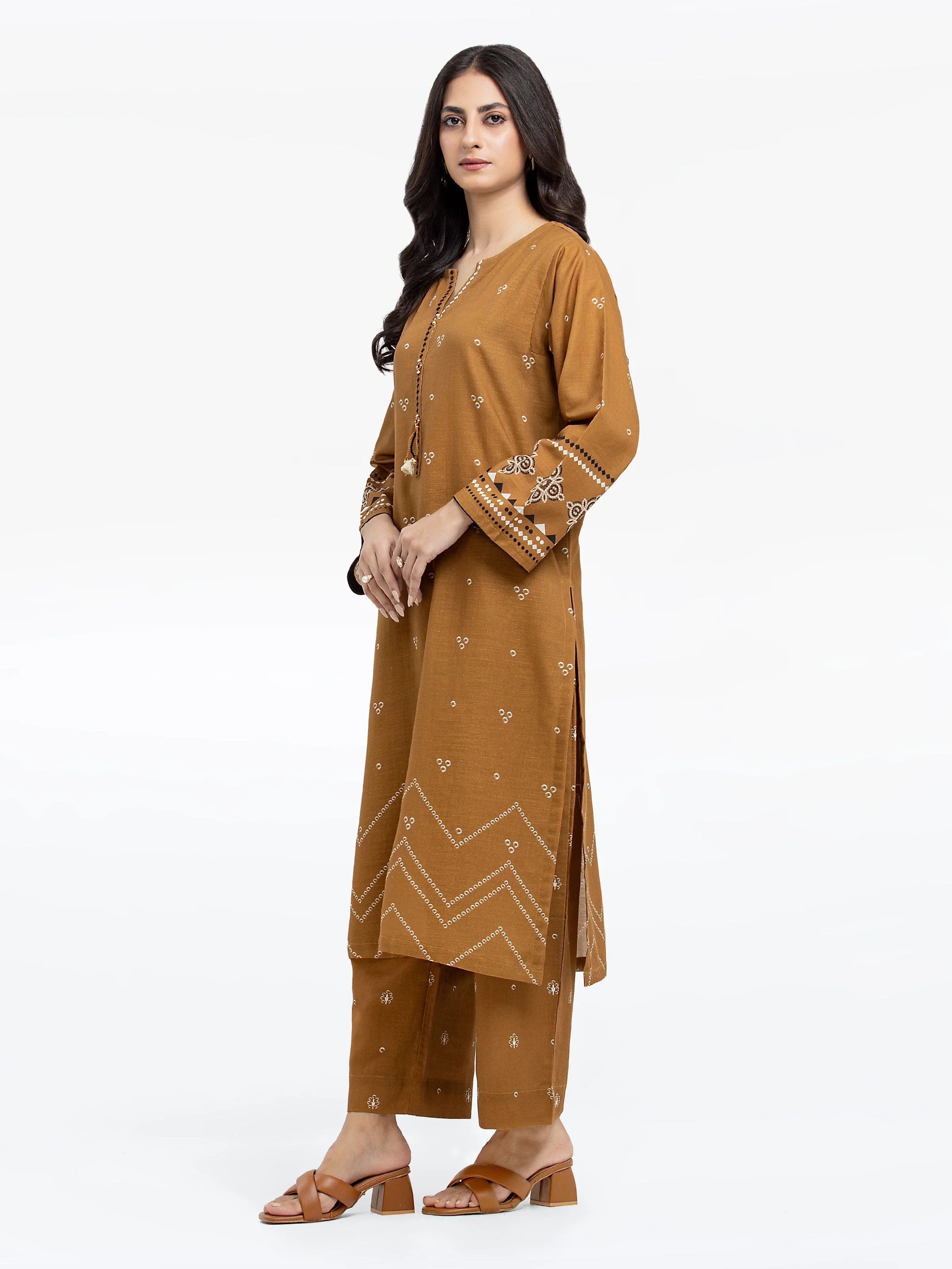 Printed Khaddar Shirt Trouser - EWTKP24-81393ST - Image 5