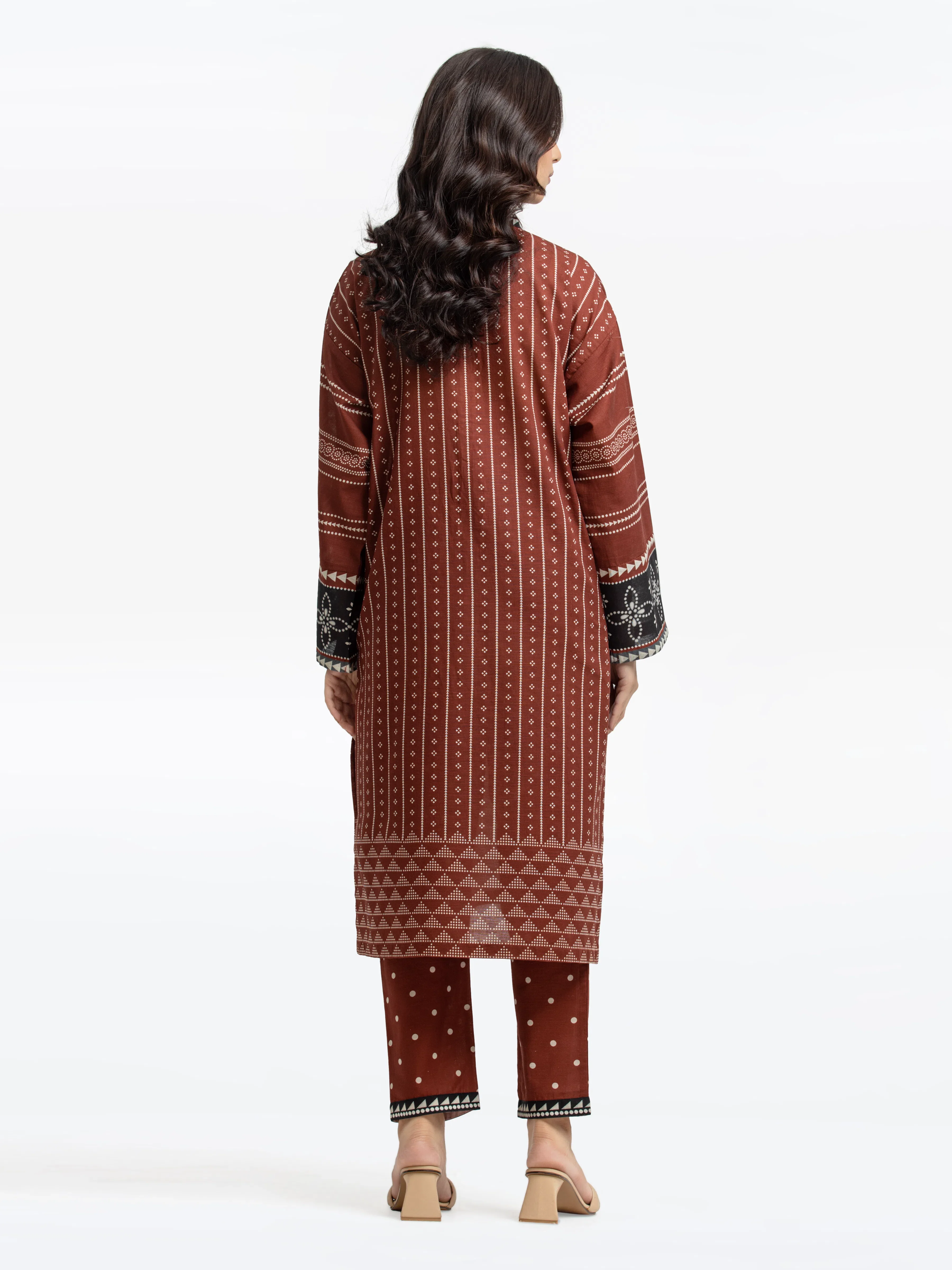 Printed Khaddar Shirt Trouser - EWTKP24-81394ST - Image 4