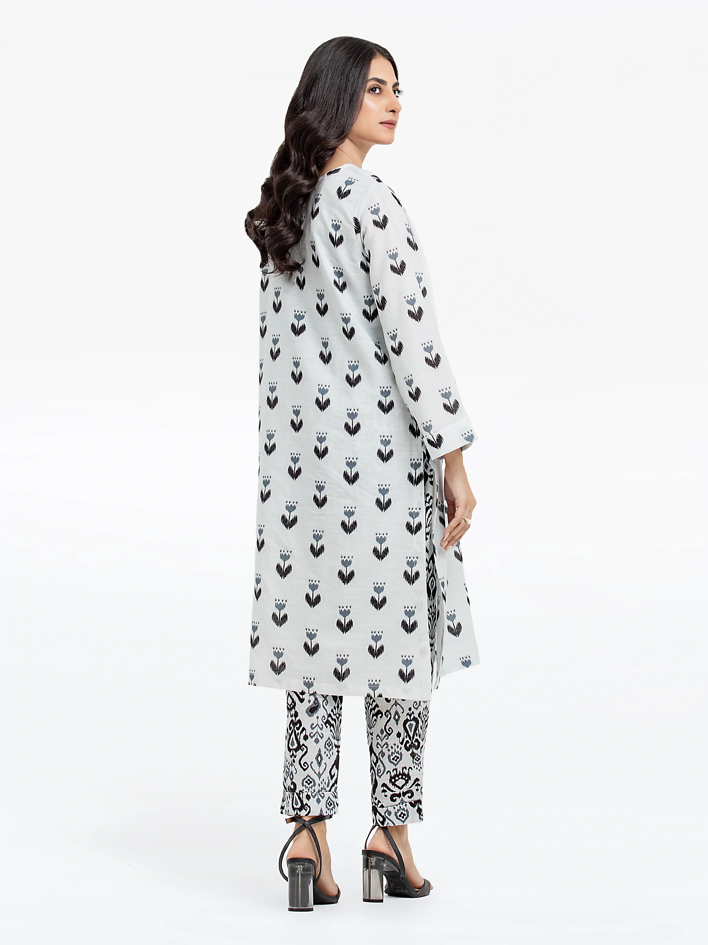 Printed Khaddar Co-Ord Set - EWTKP24-81410ST - Image 6