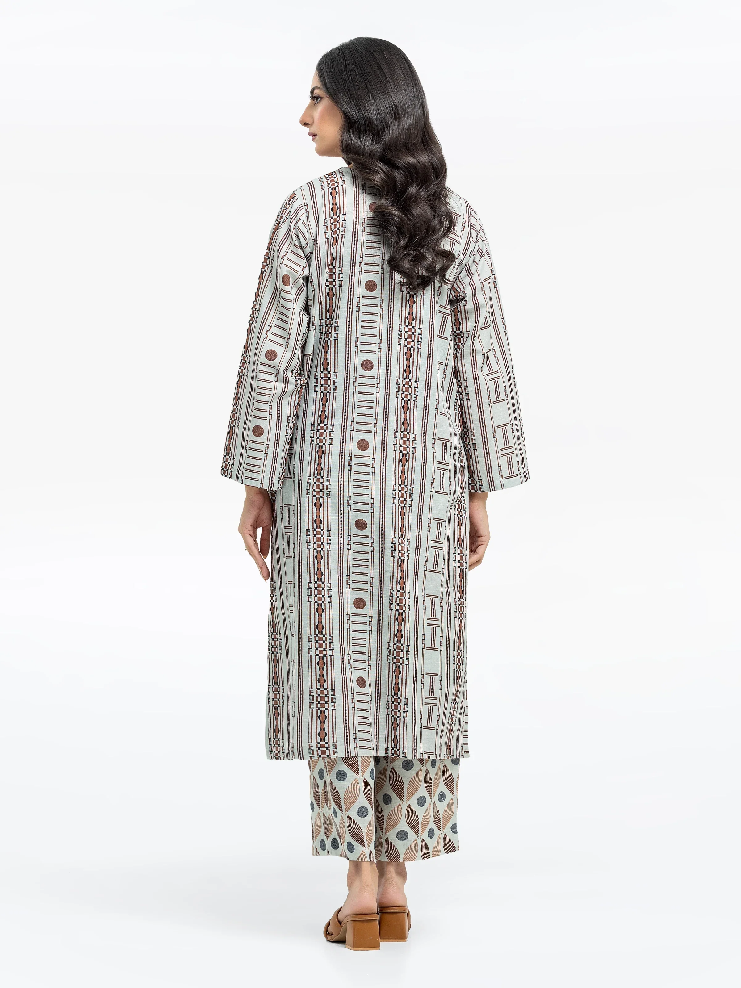 Printed Khaddar Shirt Trouser - EWTKP24-81415ST - Image 5