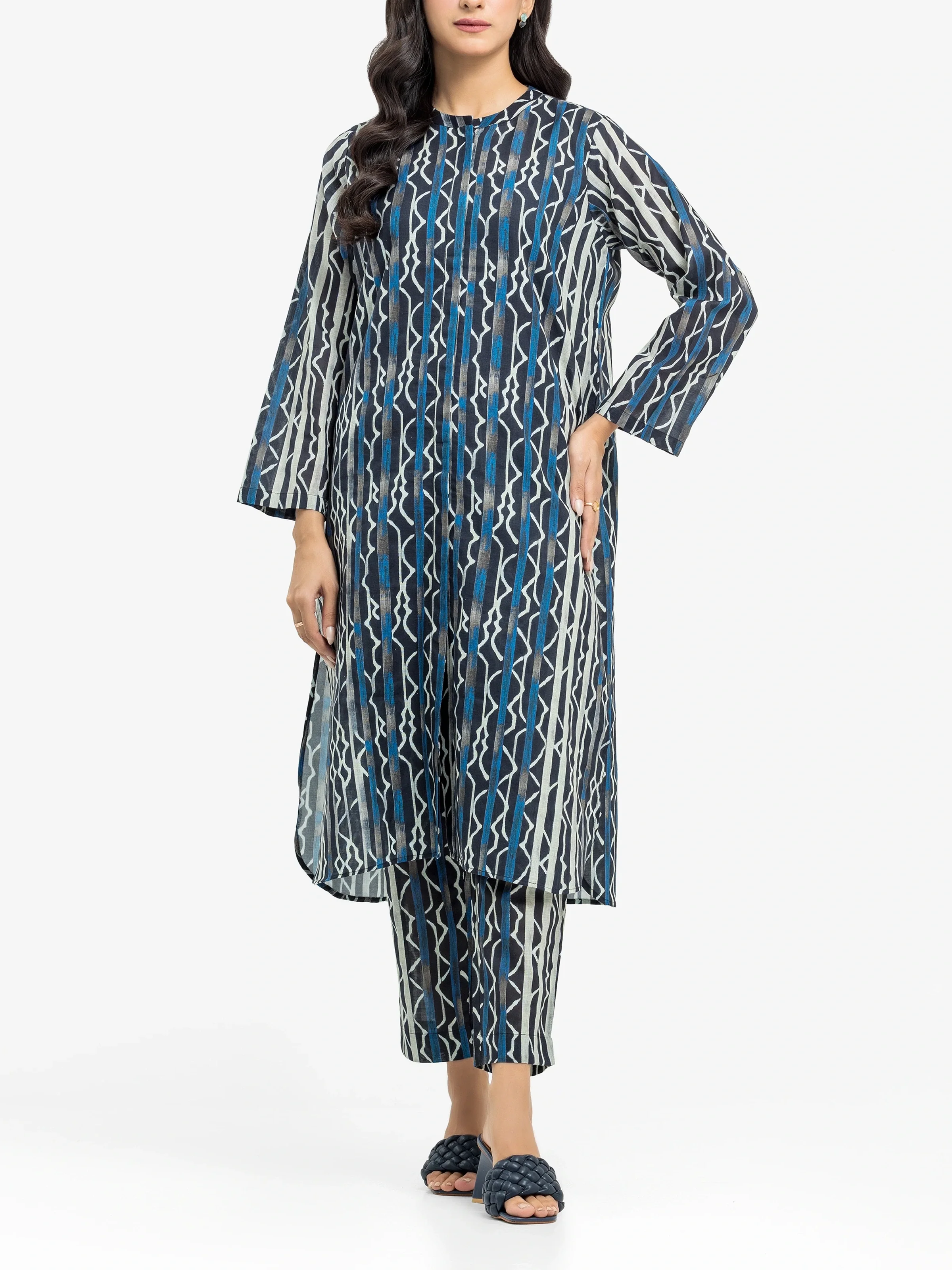 Printed Khaddar Co-Ord Set - EWTKP24-81506ST