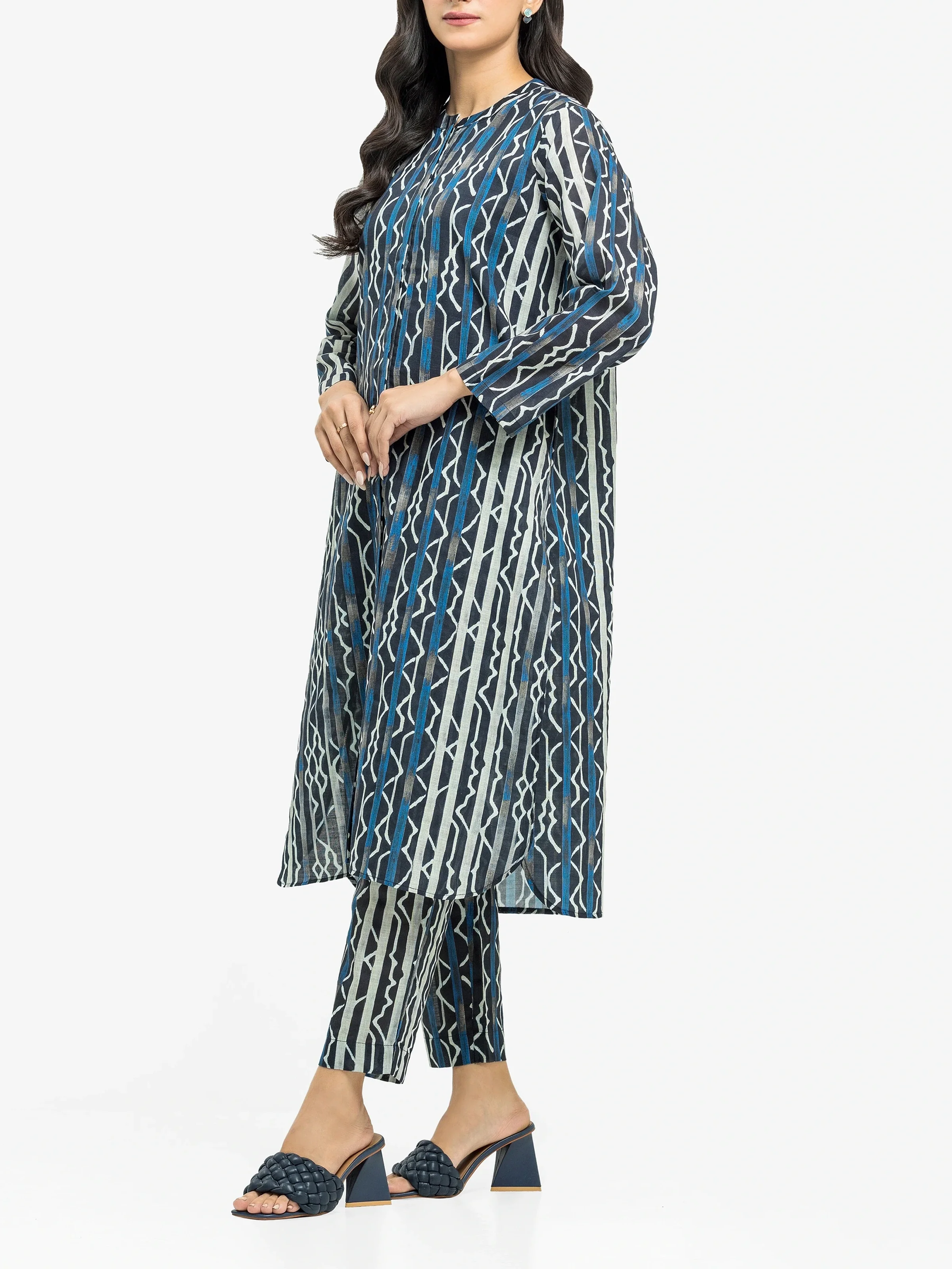 Printed Khaddar Co-Ord Set - EWTKP24-81506ST - Image 4