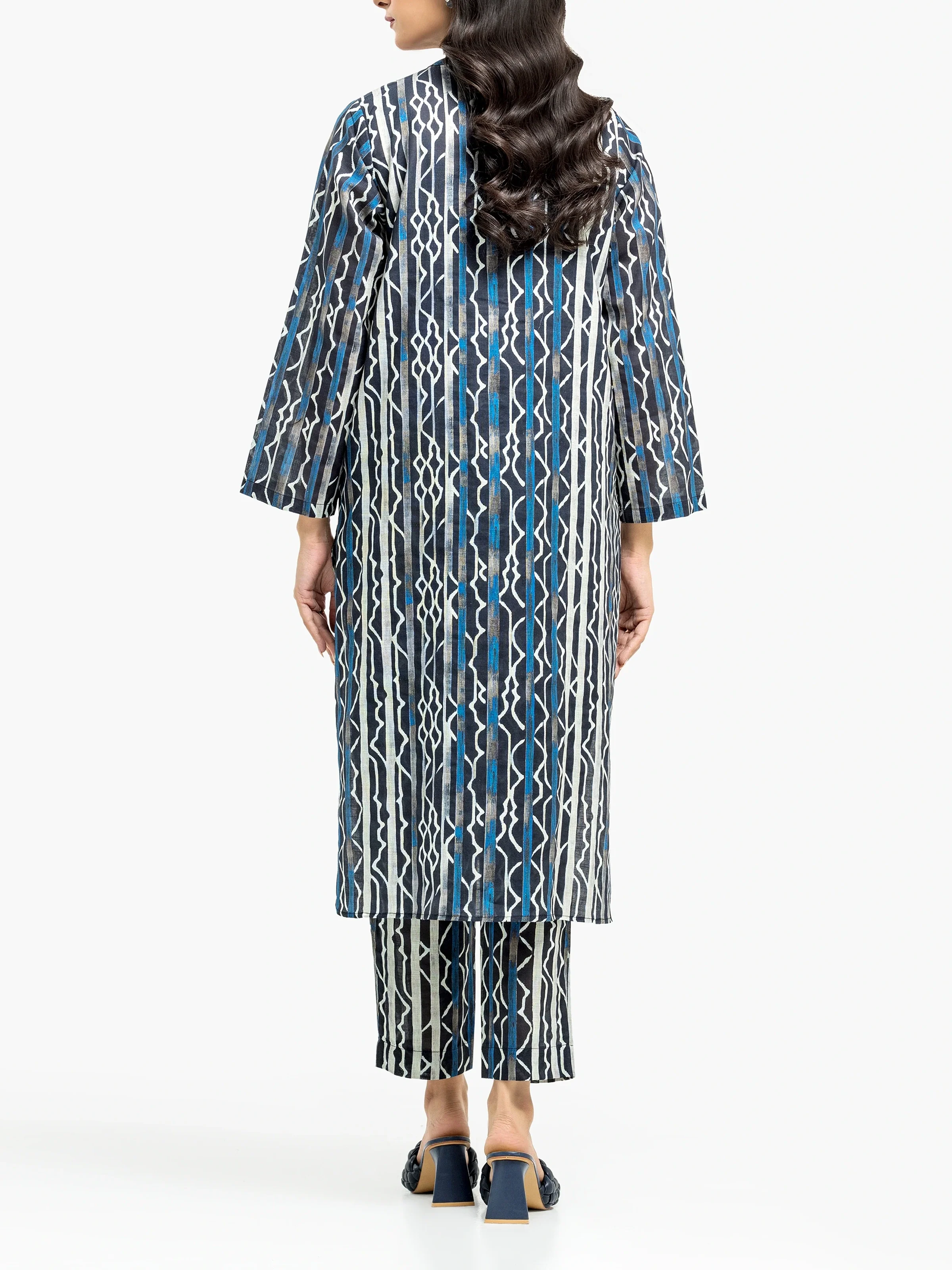 Printed Khaddar Co-Ord Set - EWTKP24-81506ST - Image 5