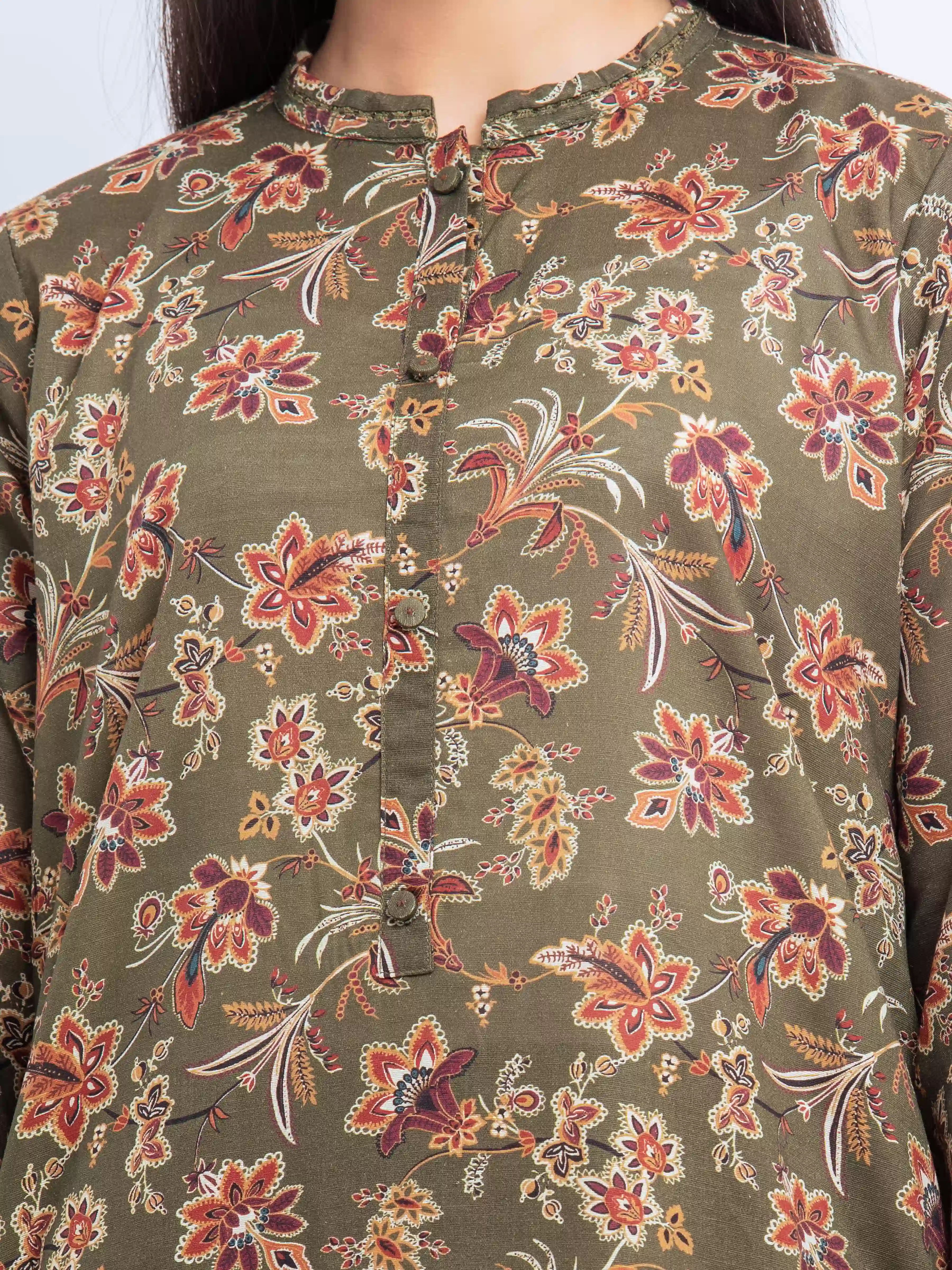 Printed Khaddar Co-Ord Set - EWTKP24-81521ST - Image 2