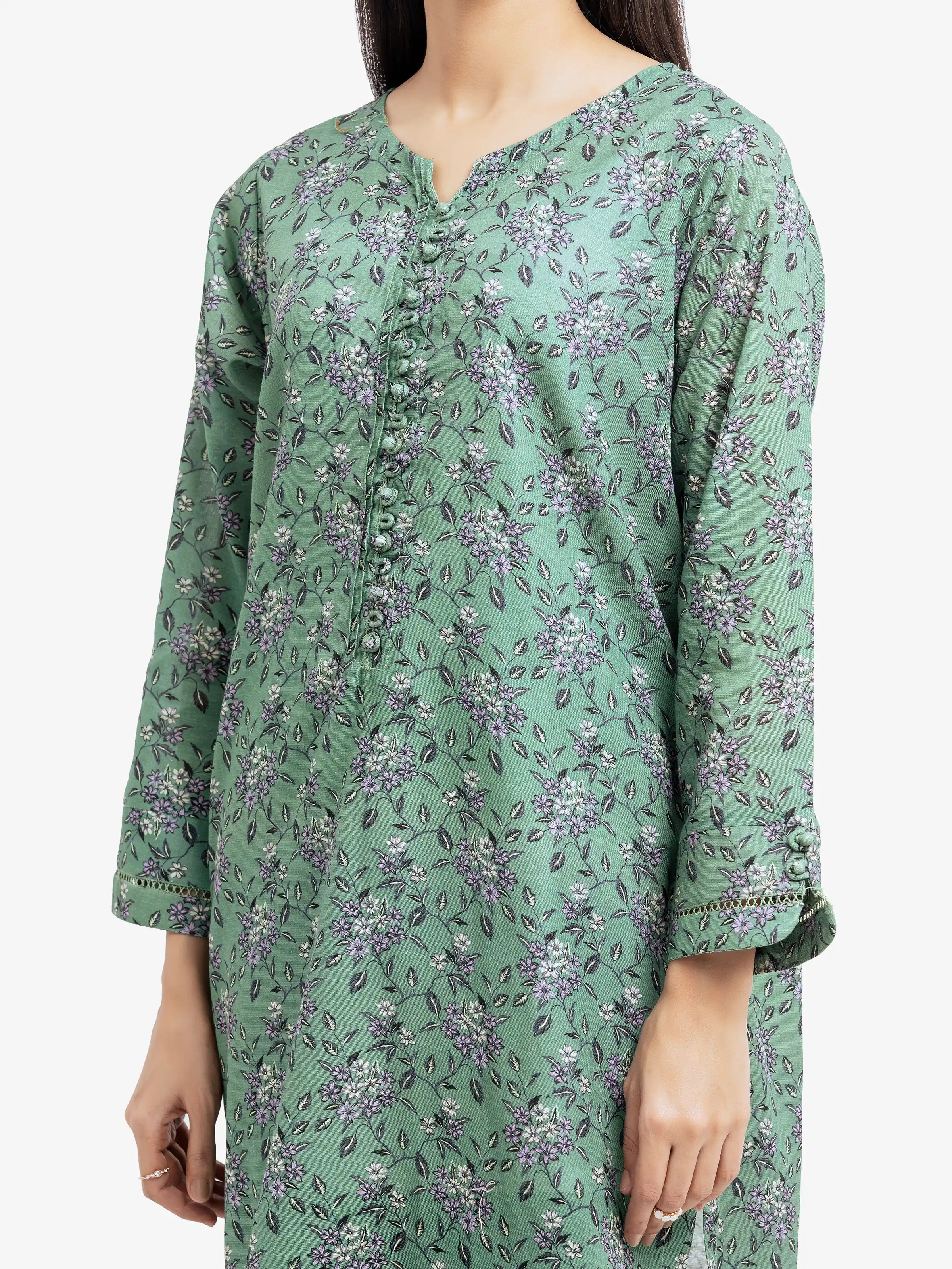 Printed Khaddar Co-Ord Set - EWTKP24-81522ST - Image 3