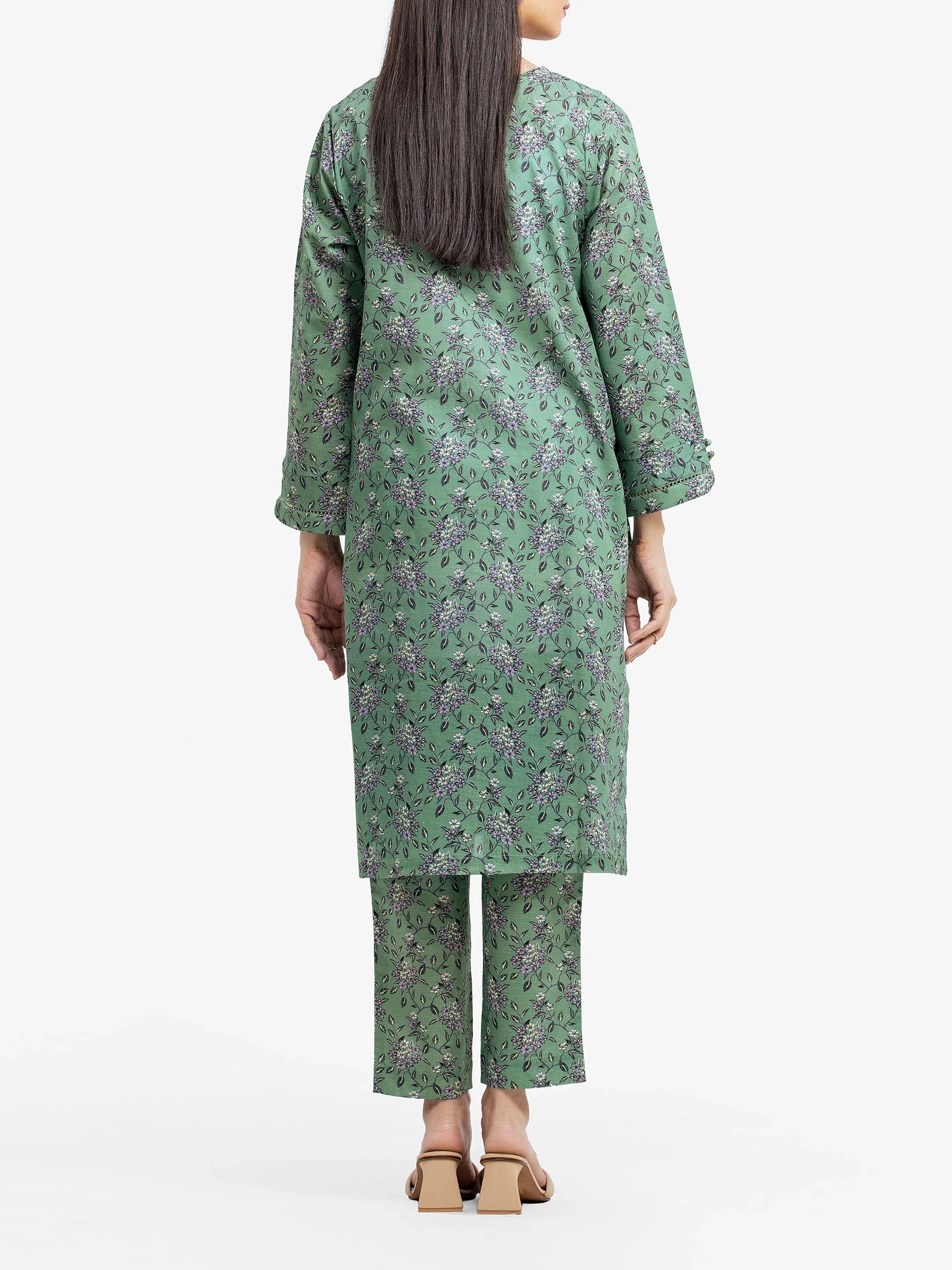 Printed Khaddar Co-Ord Set - EWTKP24-81522ST - Image 5