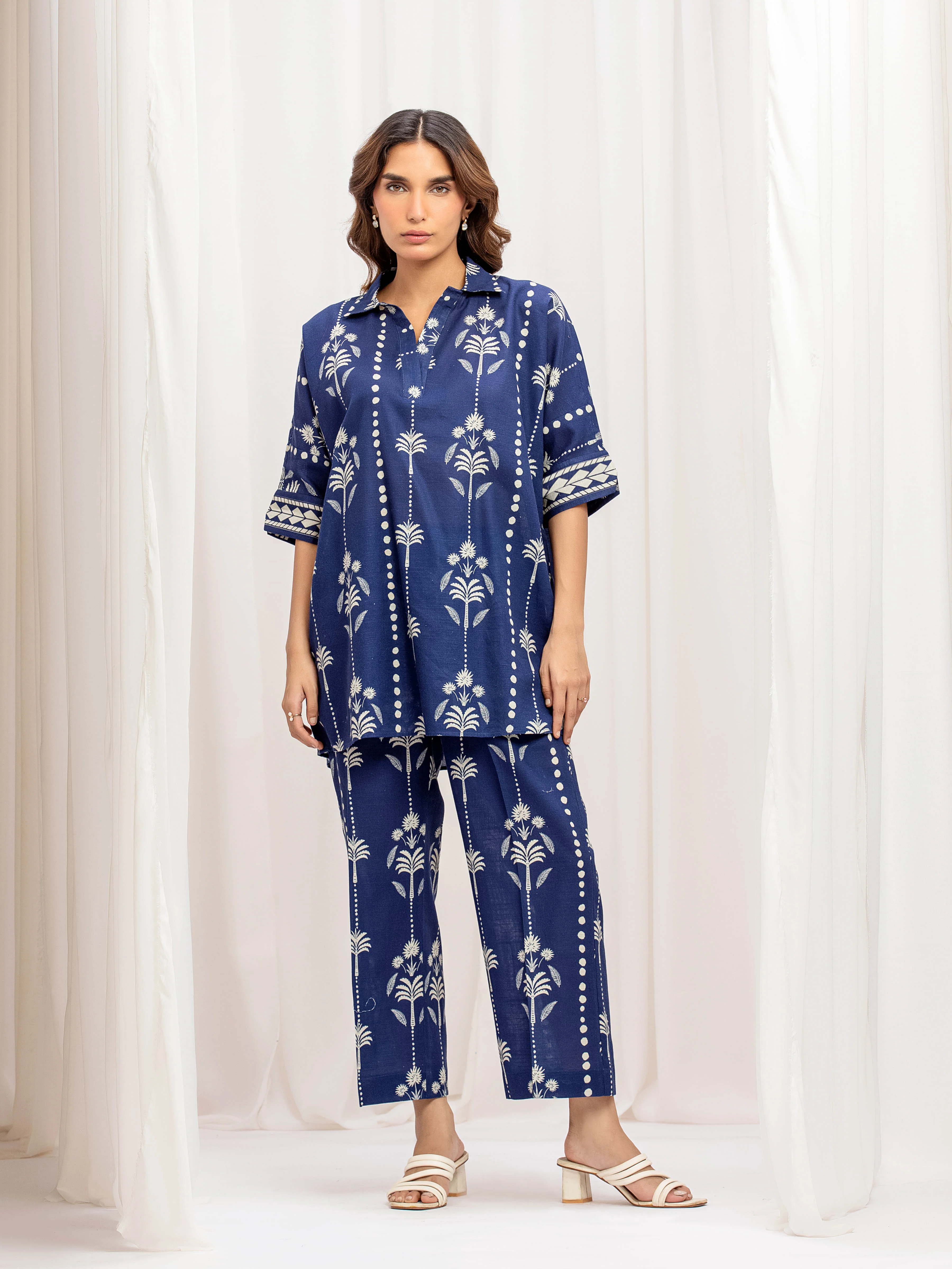 Printed Khaddar Co-Ord Set - EWTKP5-84091ST