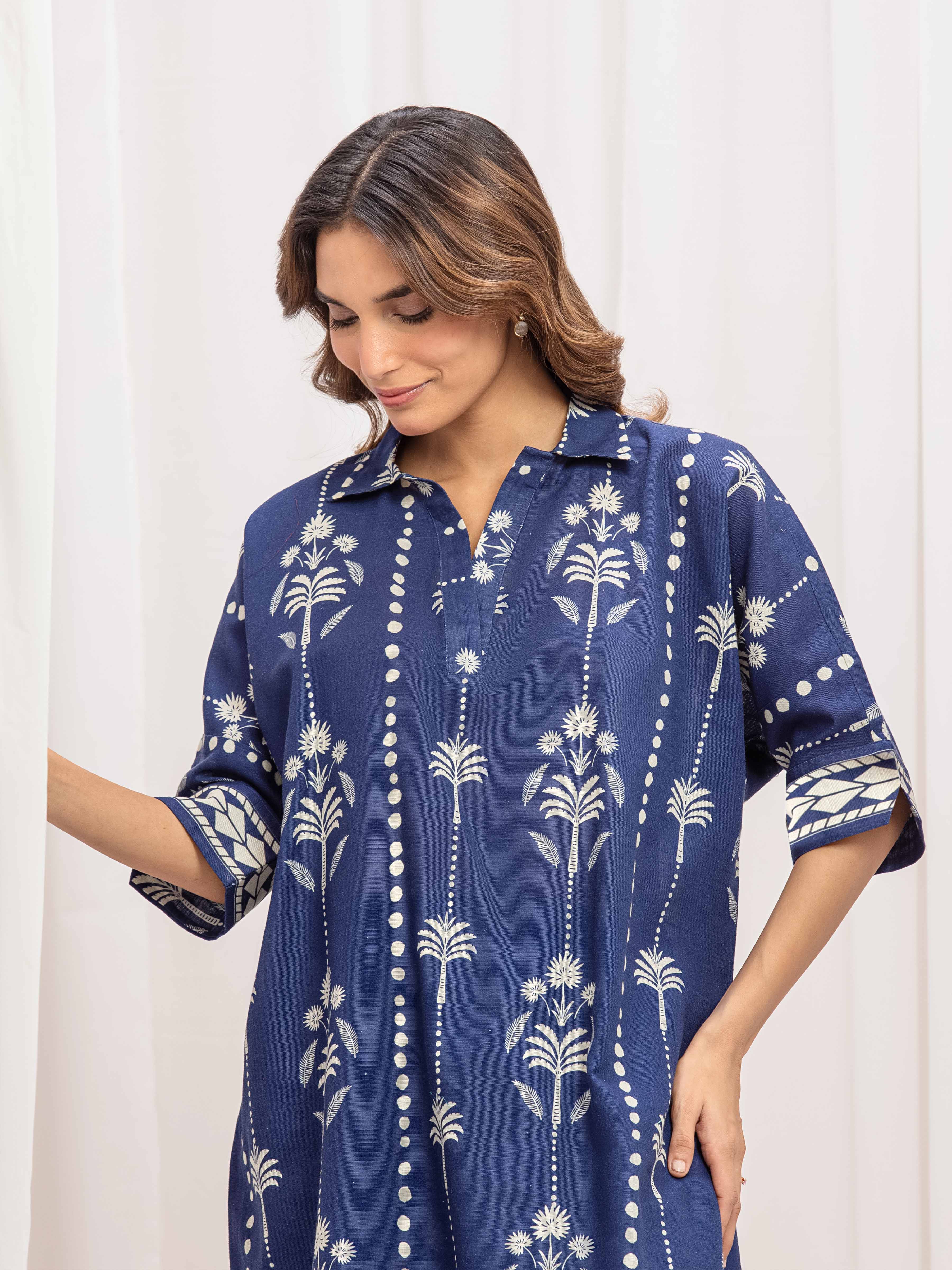 Printed Khaddar Co-Ord Set - EWTKP5-84091ST - Image 2