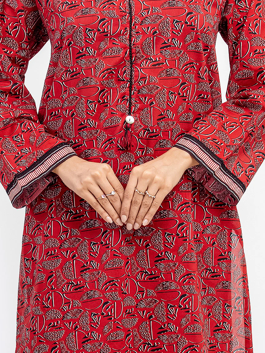 Printed Lawn Co-Ord Set - EWTKP5-81871ST - Image 4