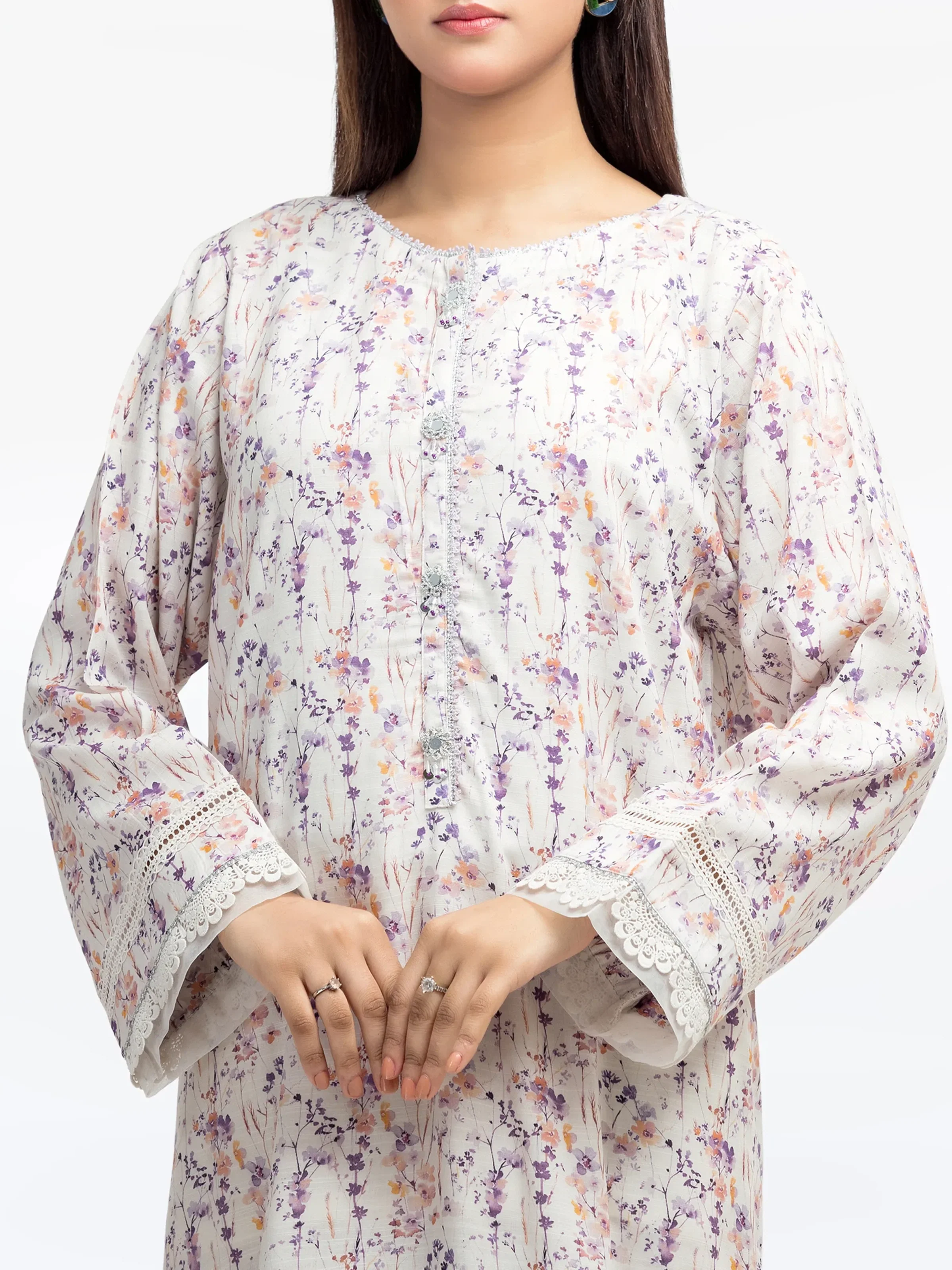 Printed Raw Silk Shirt Trouser - EWTKP24-80129ST - Image 2