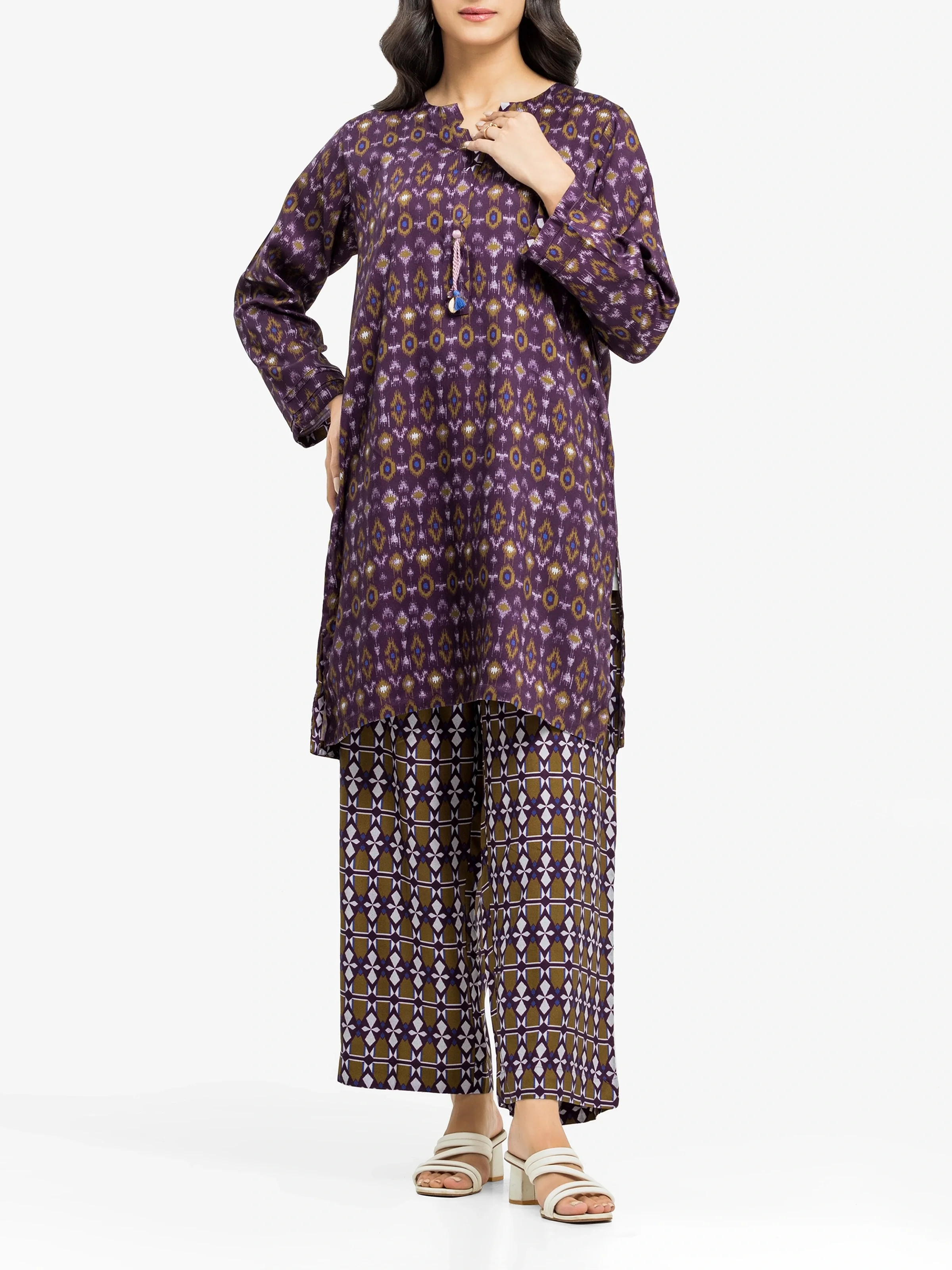 Printed Viscose Co-Ord Set - EWTKP24-81377ST