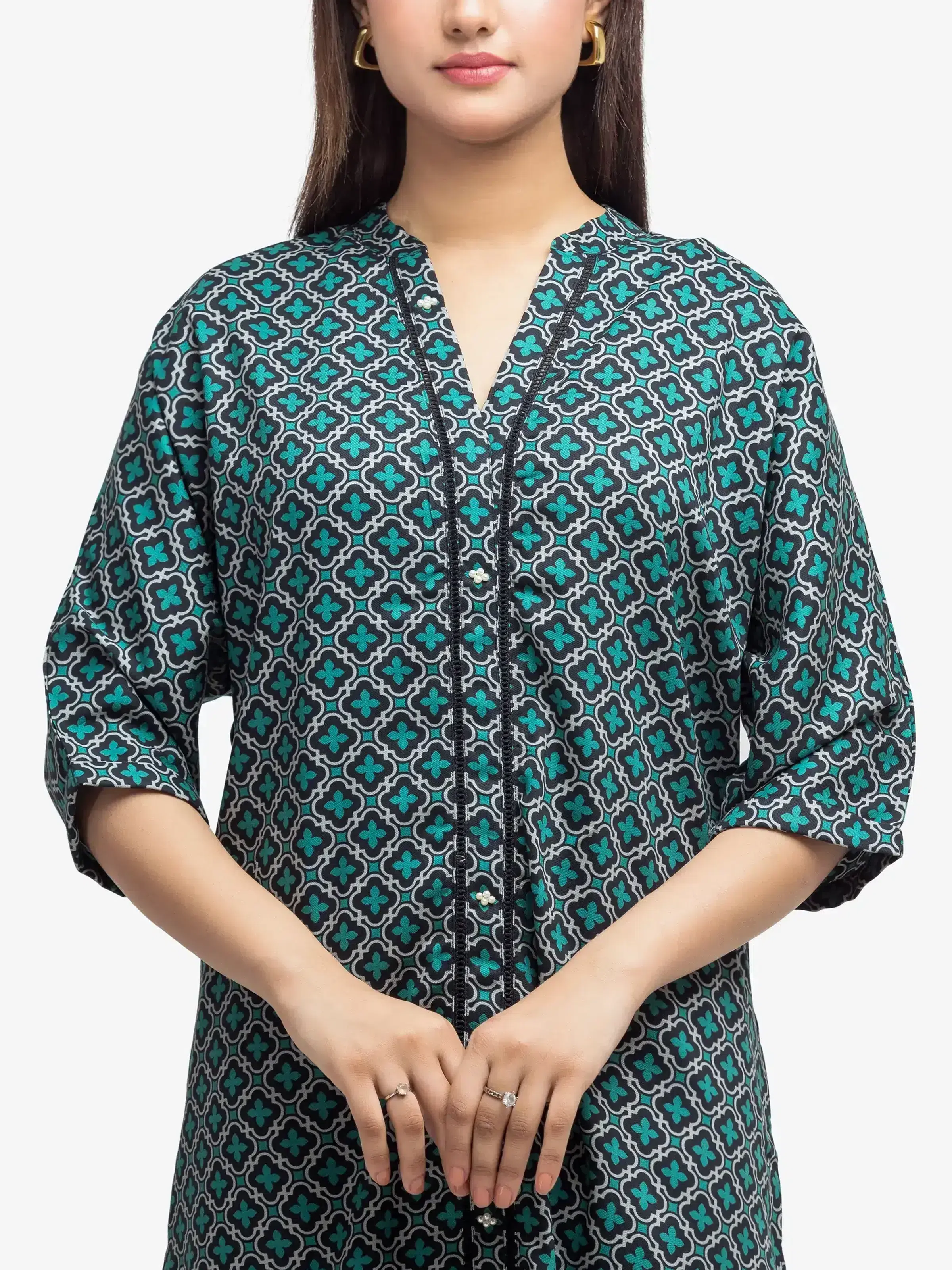 Printed Viscose Co-Ord Set - EWTKP24-81473ST - Image 2