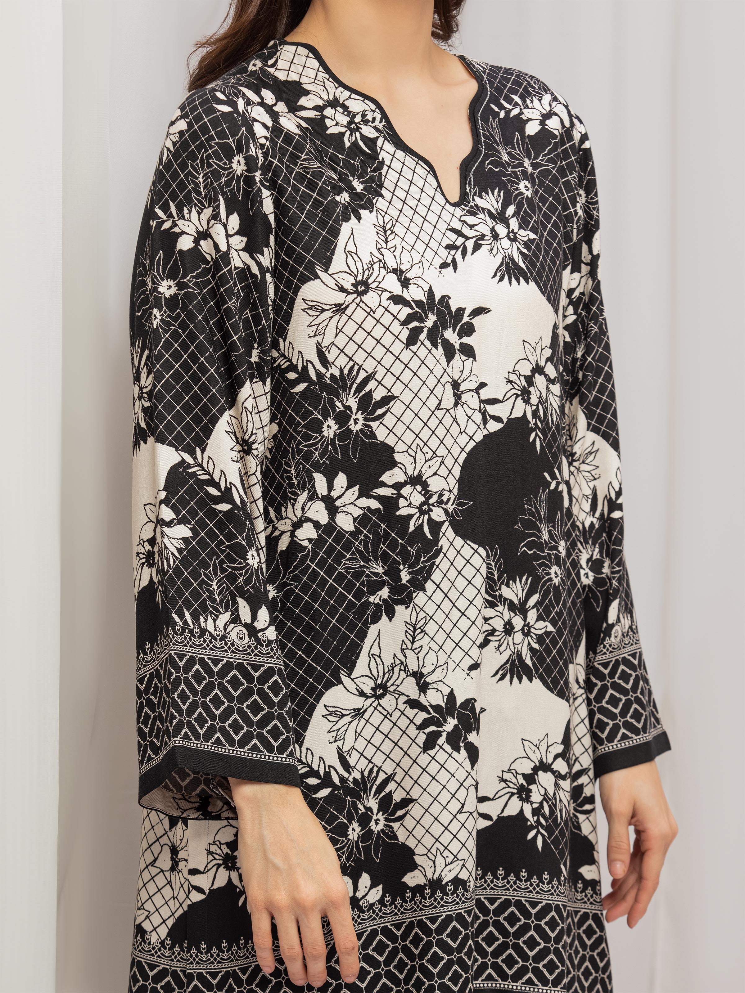 Printed Twill Viscose Co-Ord Set - EWTKP5-84071ST - Image 3