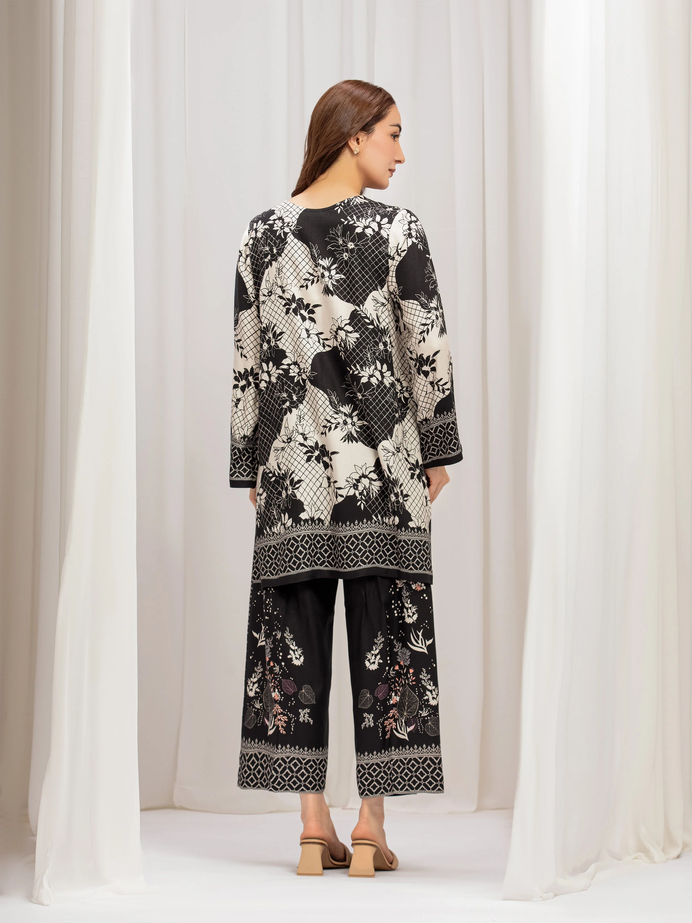 Printed Twill Viscose Co-Ord Set - EWTKP5-84071ST - Image 5