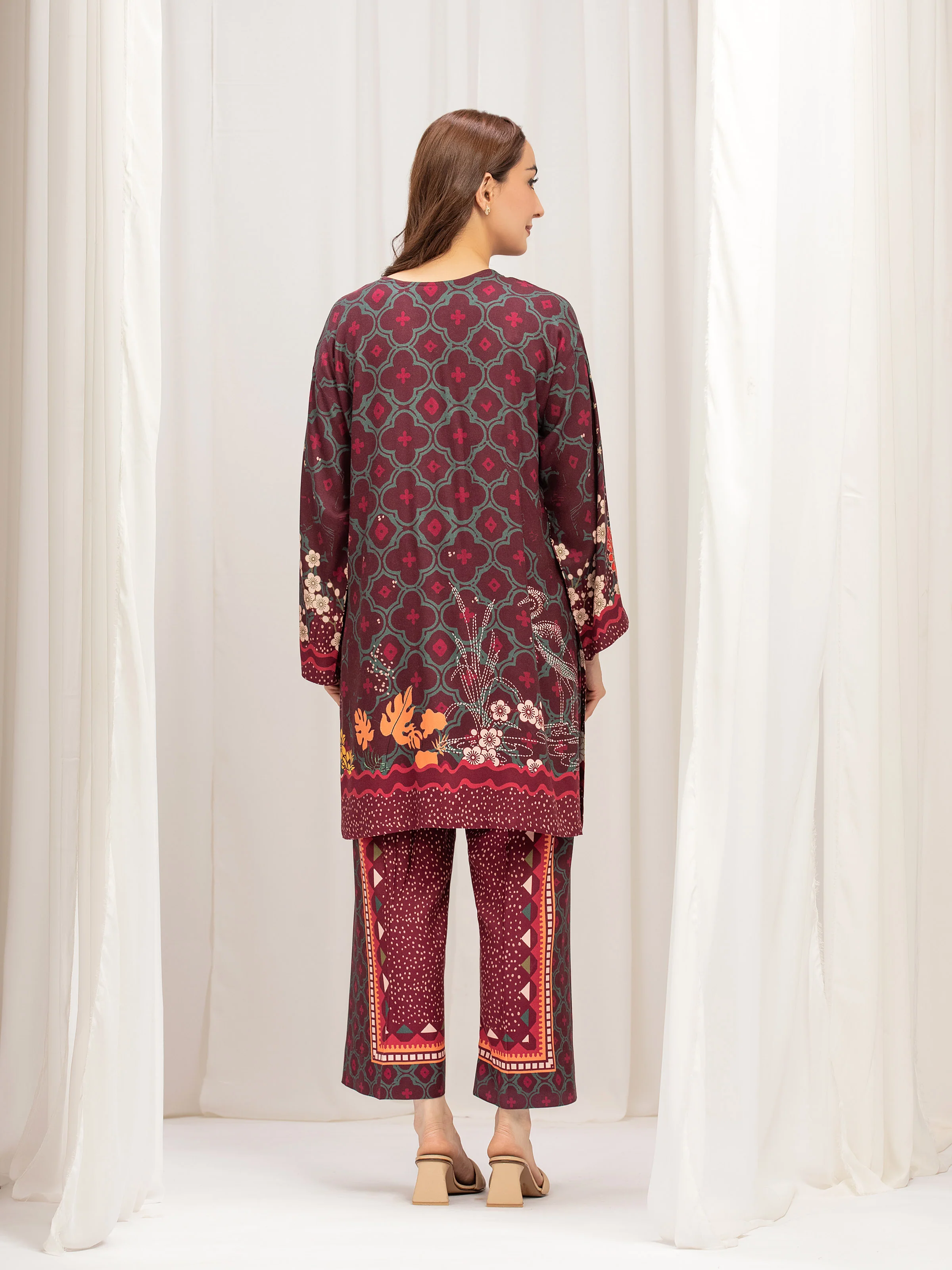 Printed Twill Viscose Co-Ord Set - EWTKP5-84077ST - Image 6