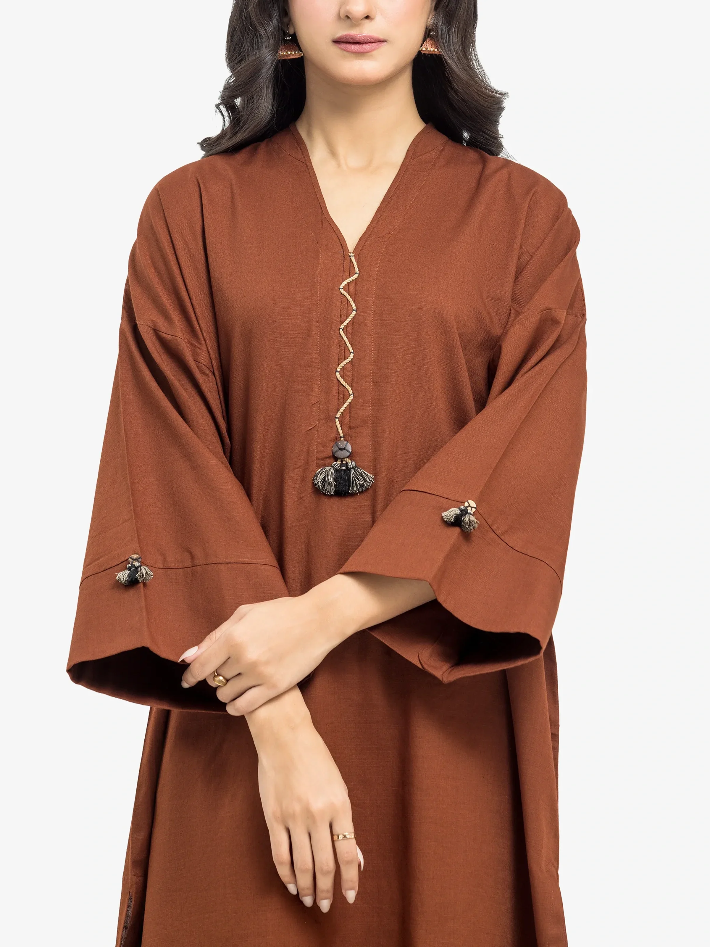 Solid Khaddar Co-Ord Set - EWTKS24-81396ST - Image 2