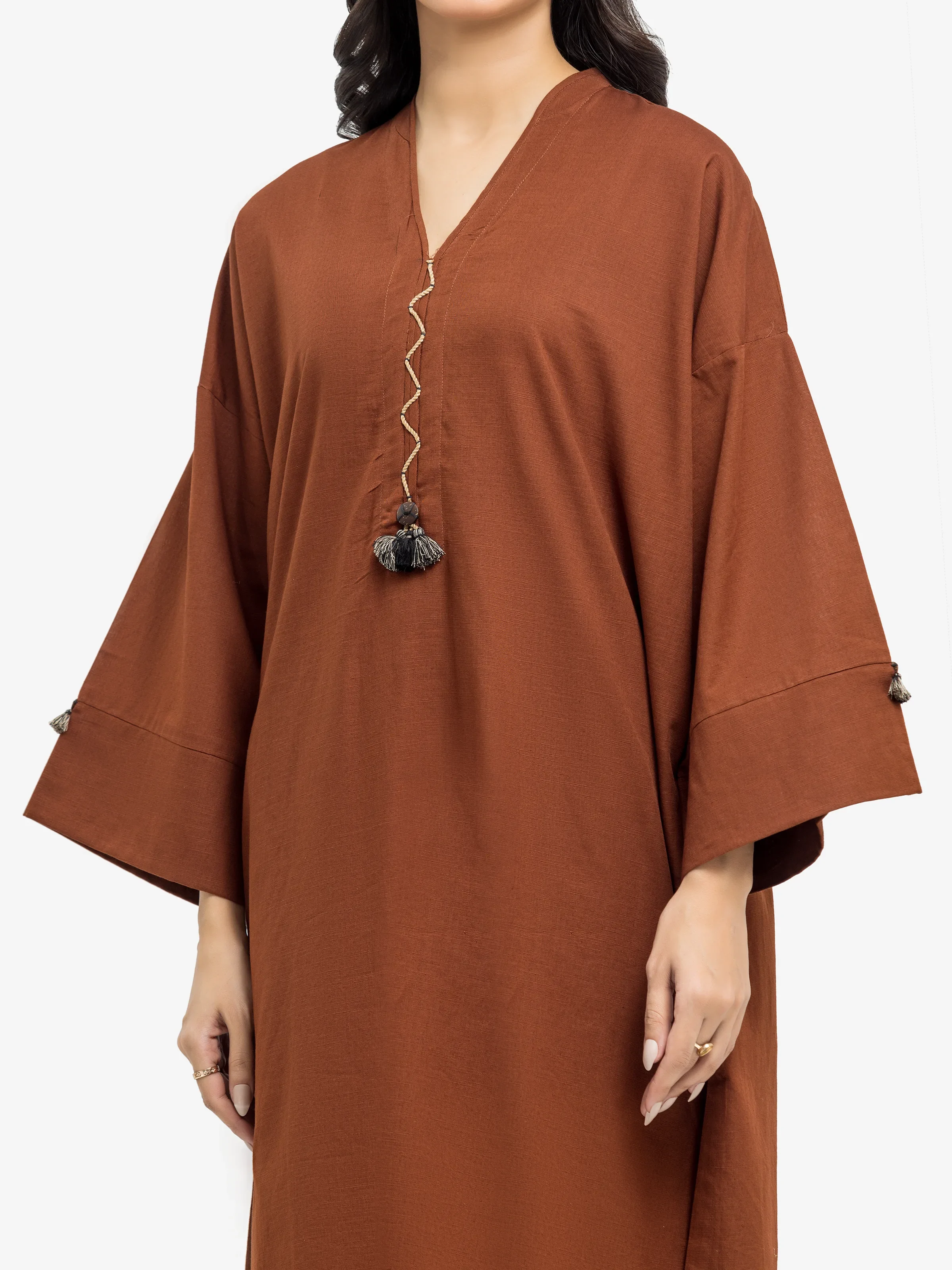 Solid Khaddar Co-Ord Set - EWTKS24-81396ST - Image 3