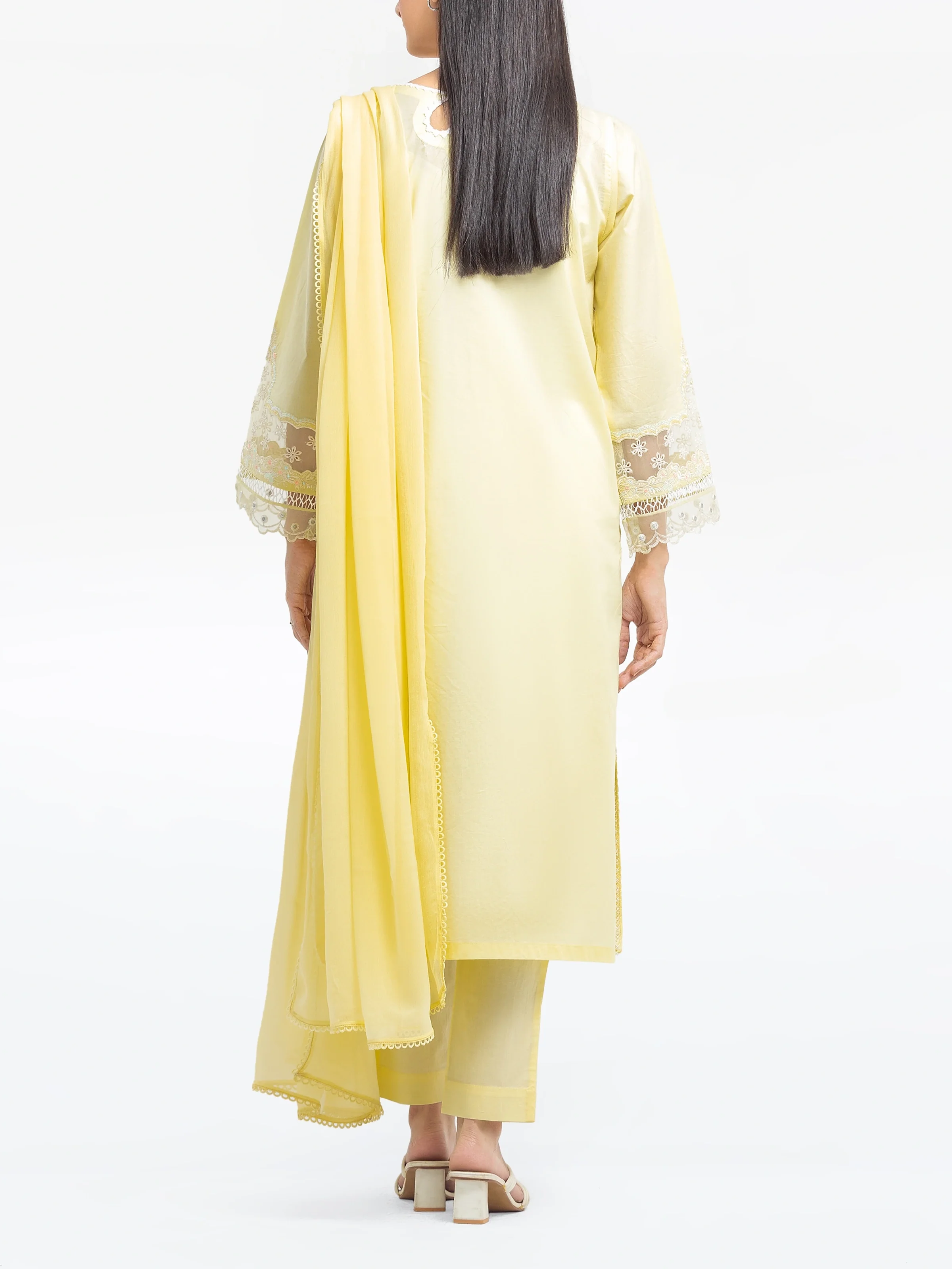 Embroidered Cambric Suit - EWTKE24-81044-3P - Image 6