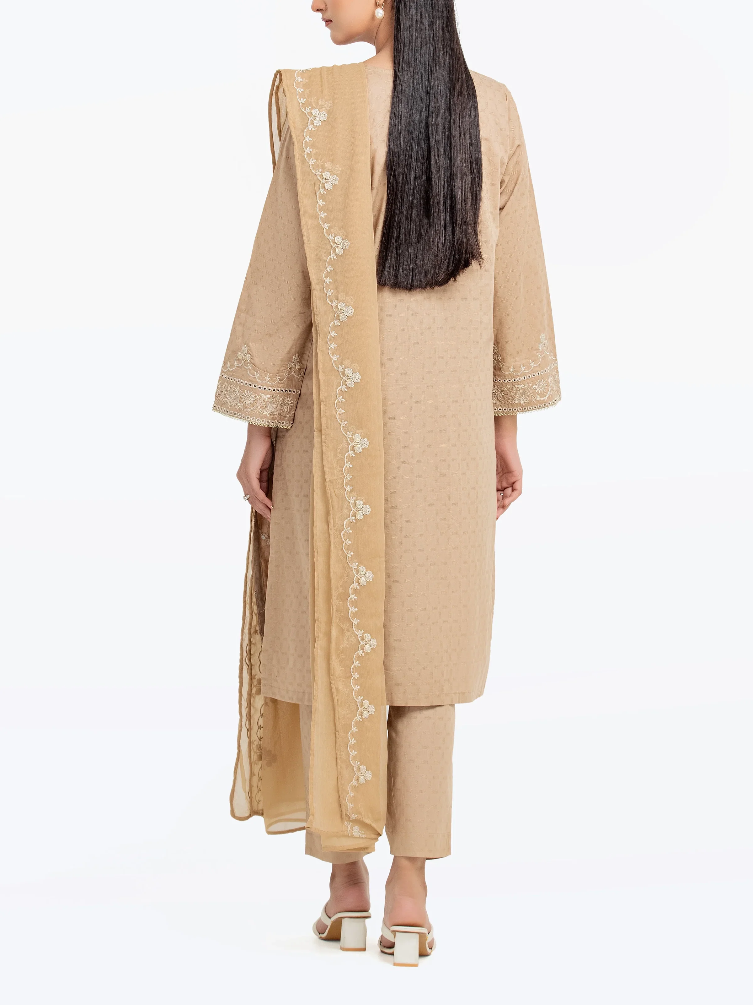 Embroidered Dobby Suit - EWTKE24-81325-3P - Image 6