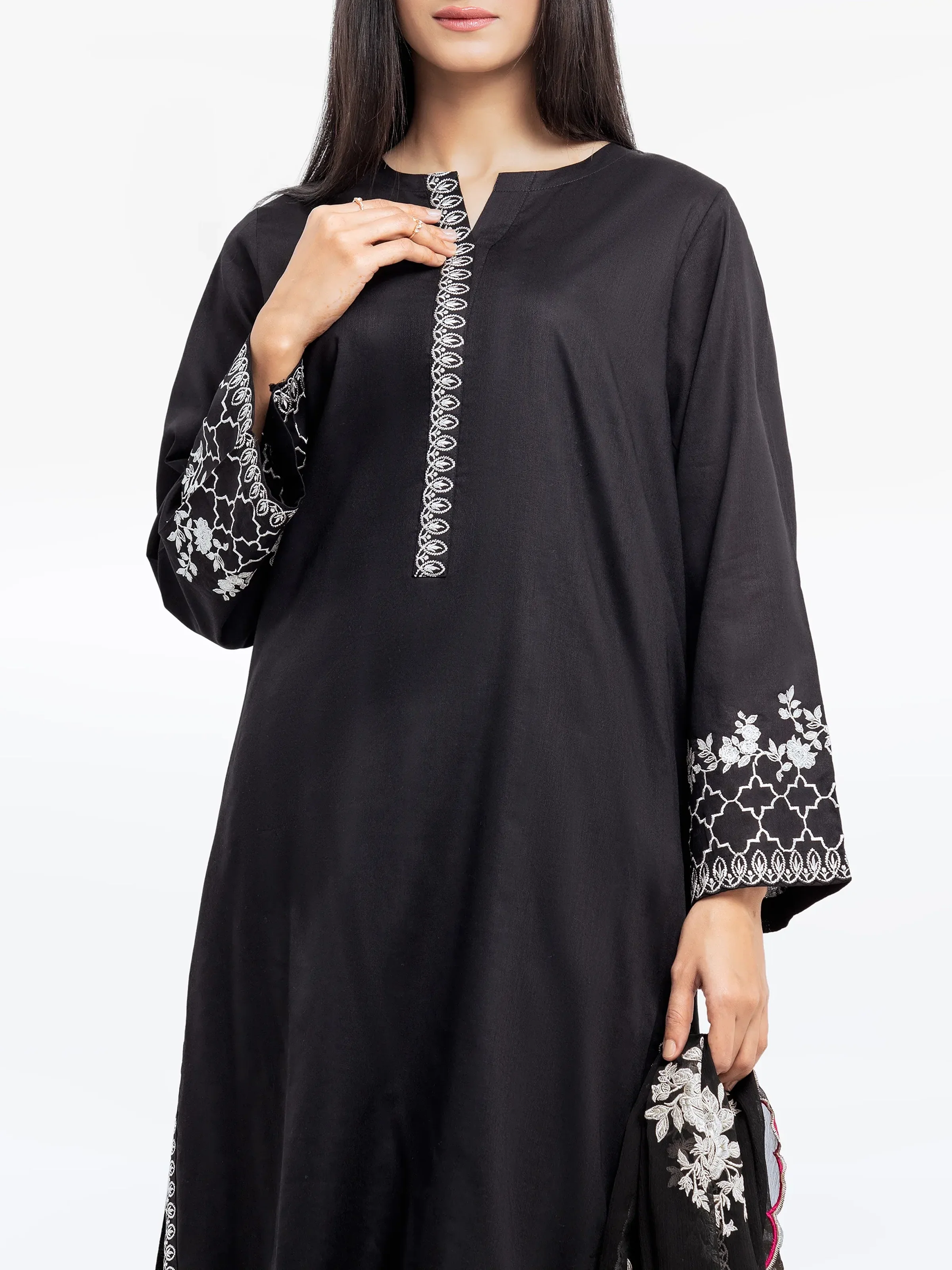 Embroidered Dobby Suit - EWTKE24-81329-3P - Image 2