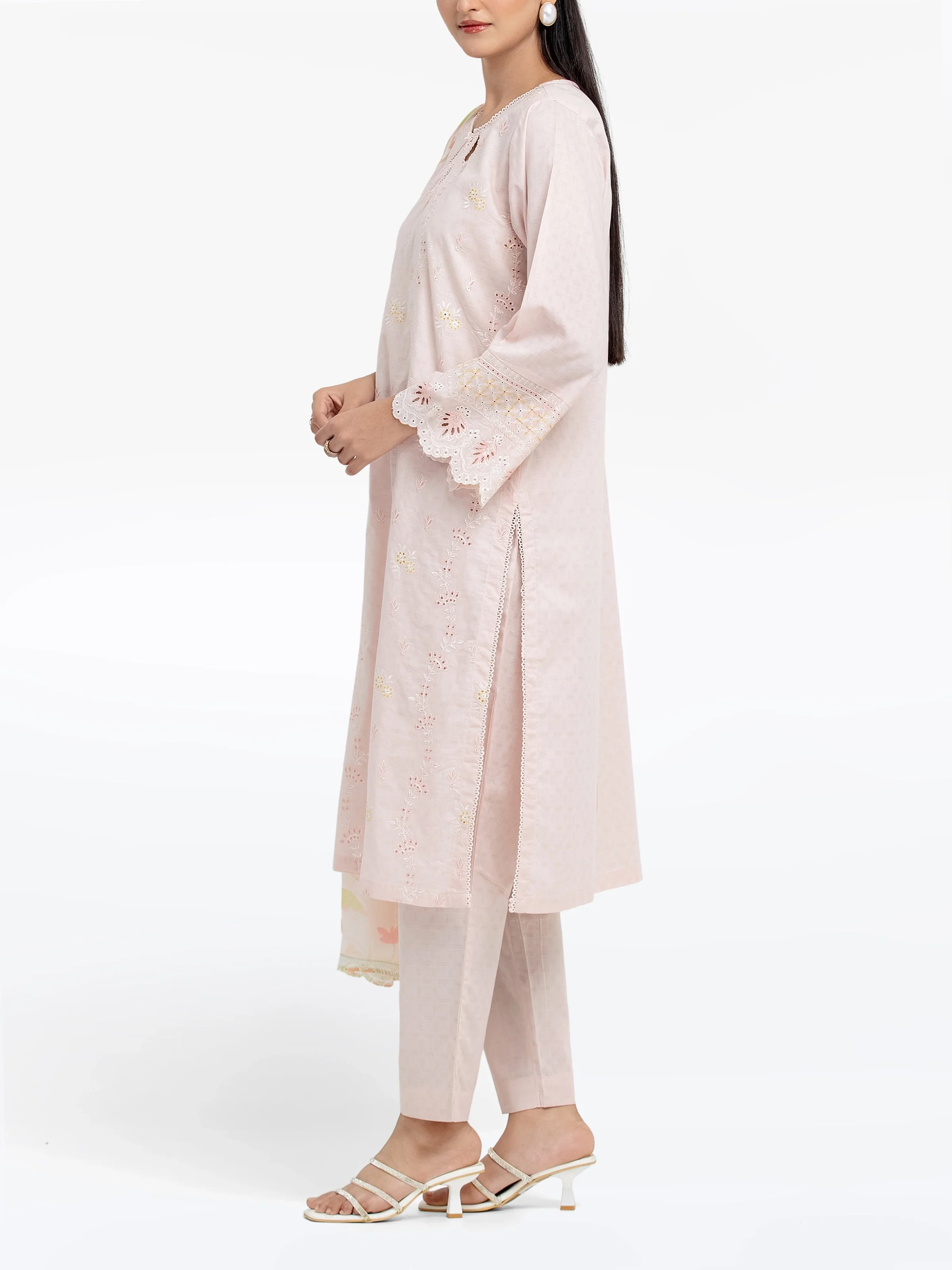 Embroidered Dobby Suit - EWTKE24-81336-3P - Image 3