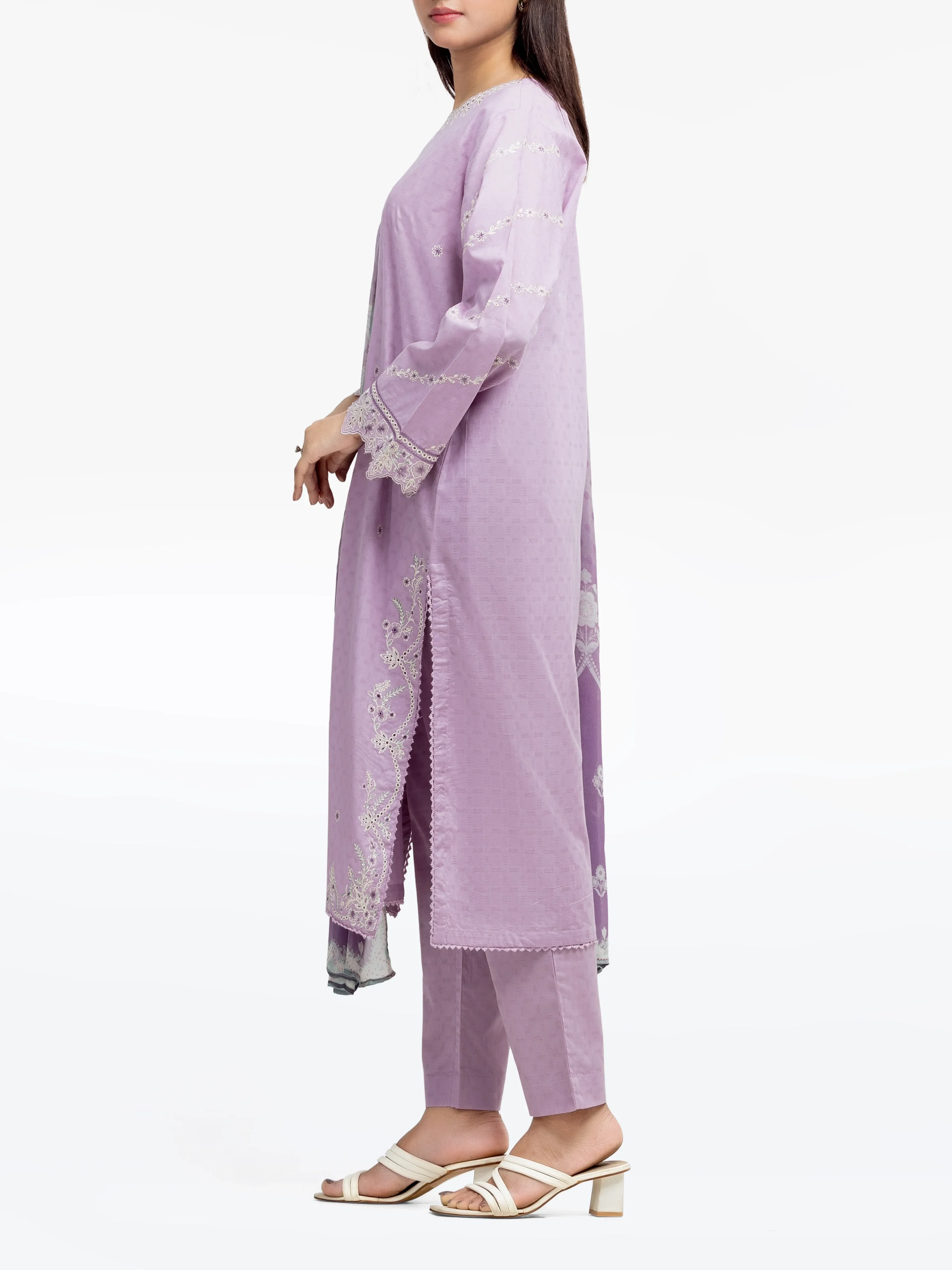 Embroidered Dobby Suit - EWTKE24-81339-3P - Image 5