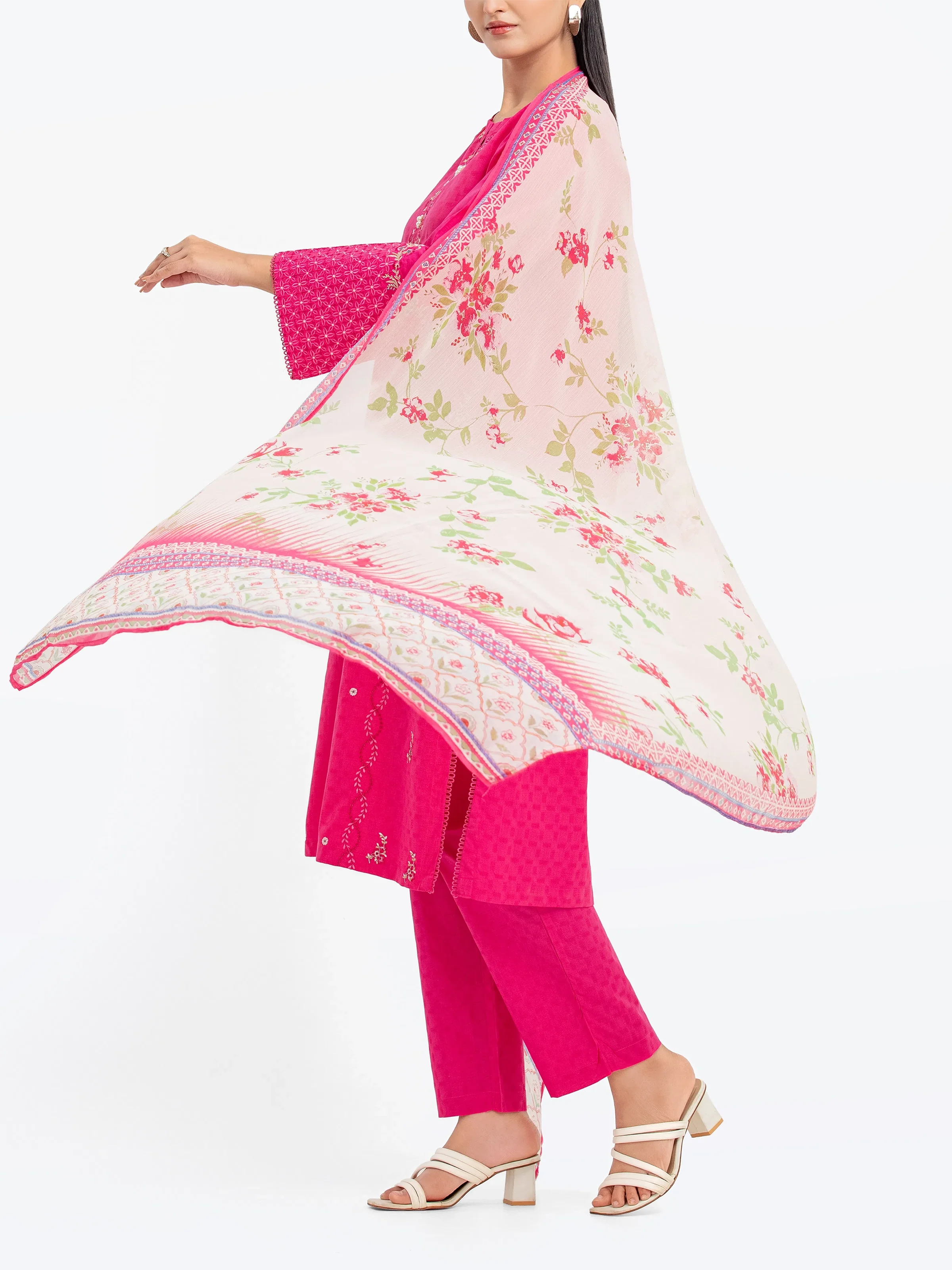 Embroidered Dobby Suit - EWTKE24-81342-3P - Image 4
