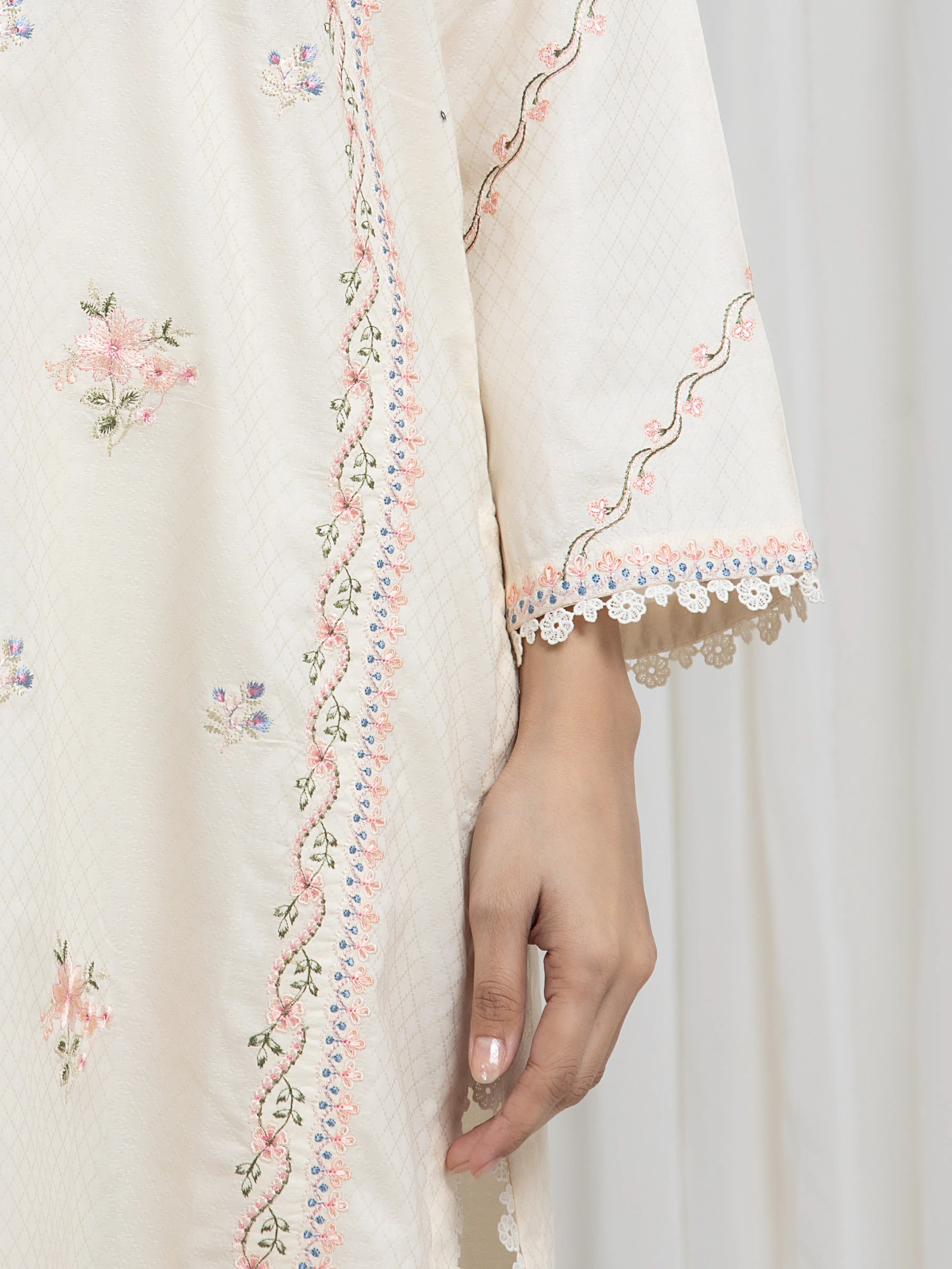 Embroidered Dobby Suit - EWTKE5-81441-3P - Image 5