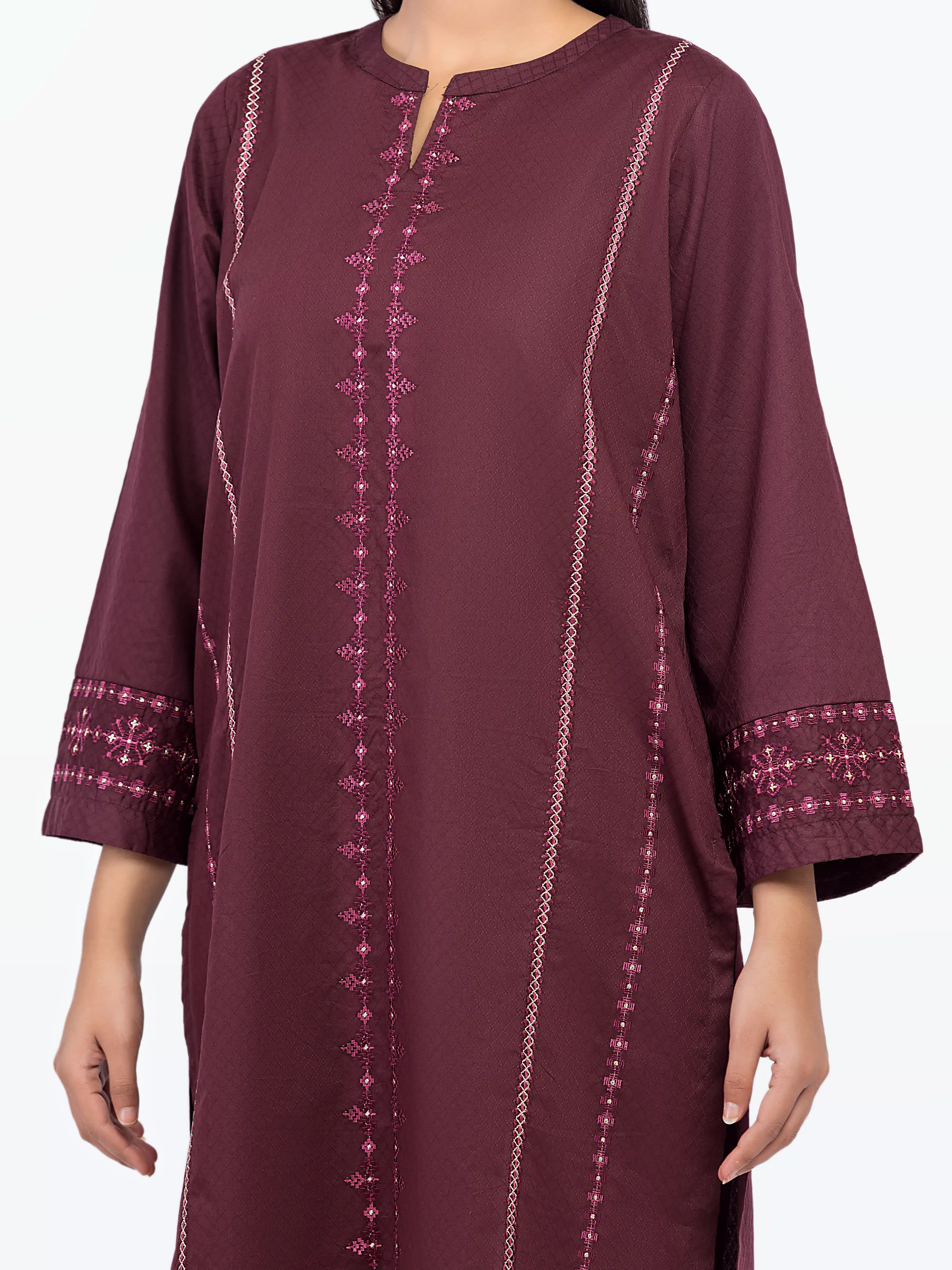 Embroidered Dobby Suit - EWTKE5-81442-3P - Image 3