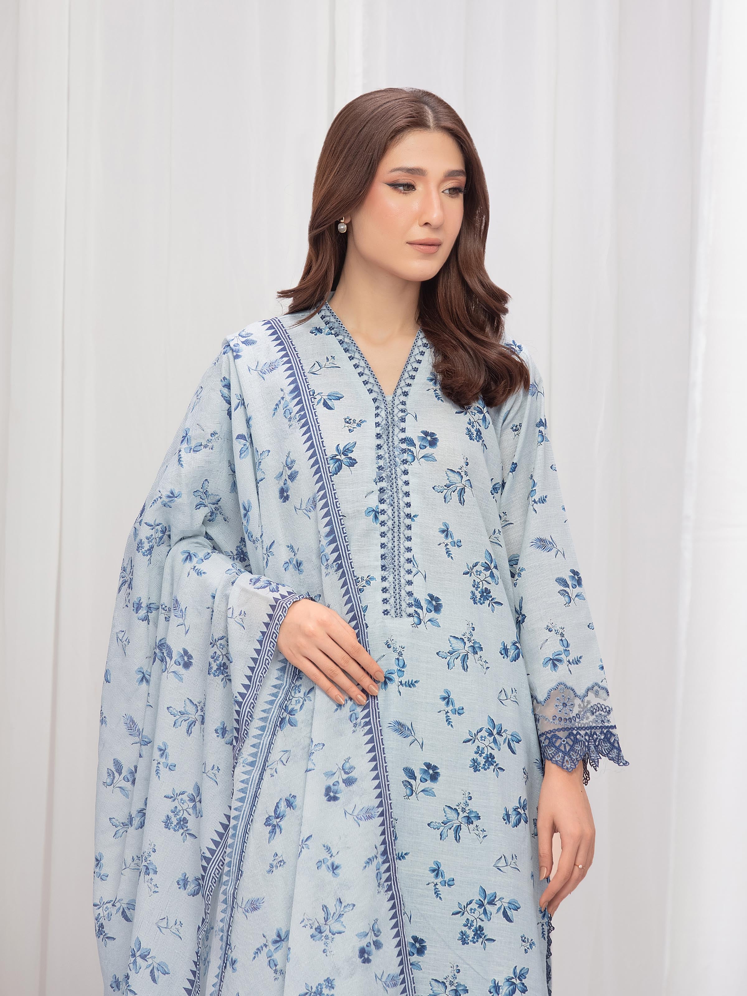Embroidered Khaddar Suit - EWTKE24-81321-3P - Image 2