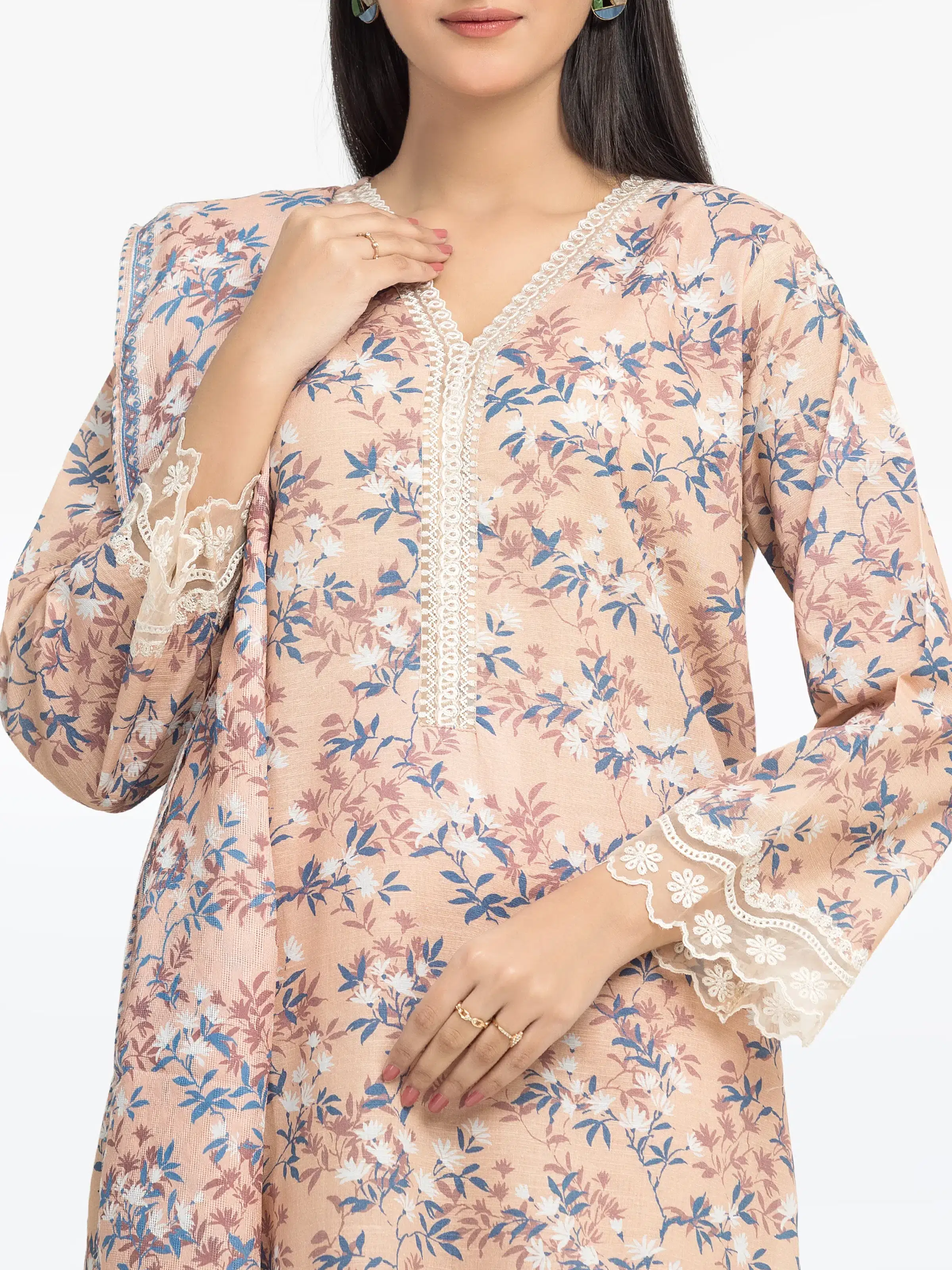 Embroidered Khaddar Suit - EWTKE24-81324-3P - Image 2