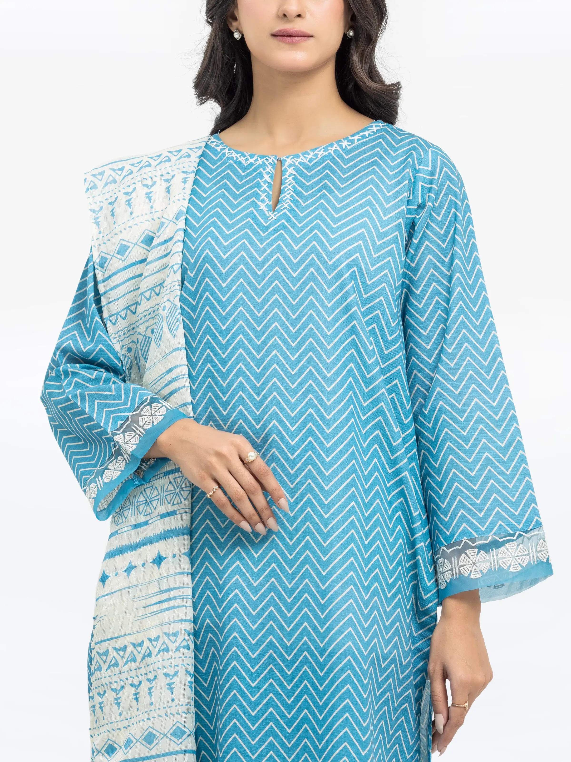Embroidered Khaddar Suit - EWTKE24-81358-3P - Image 2
