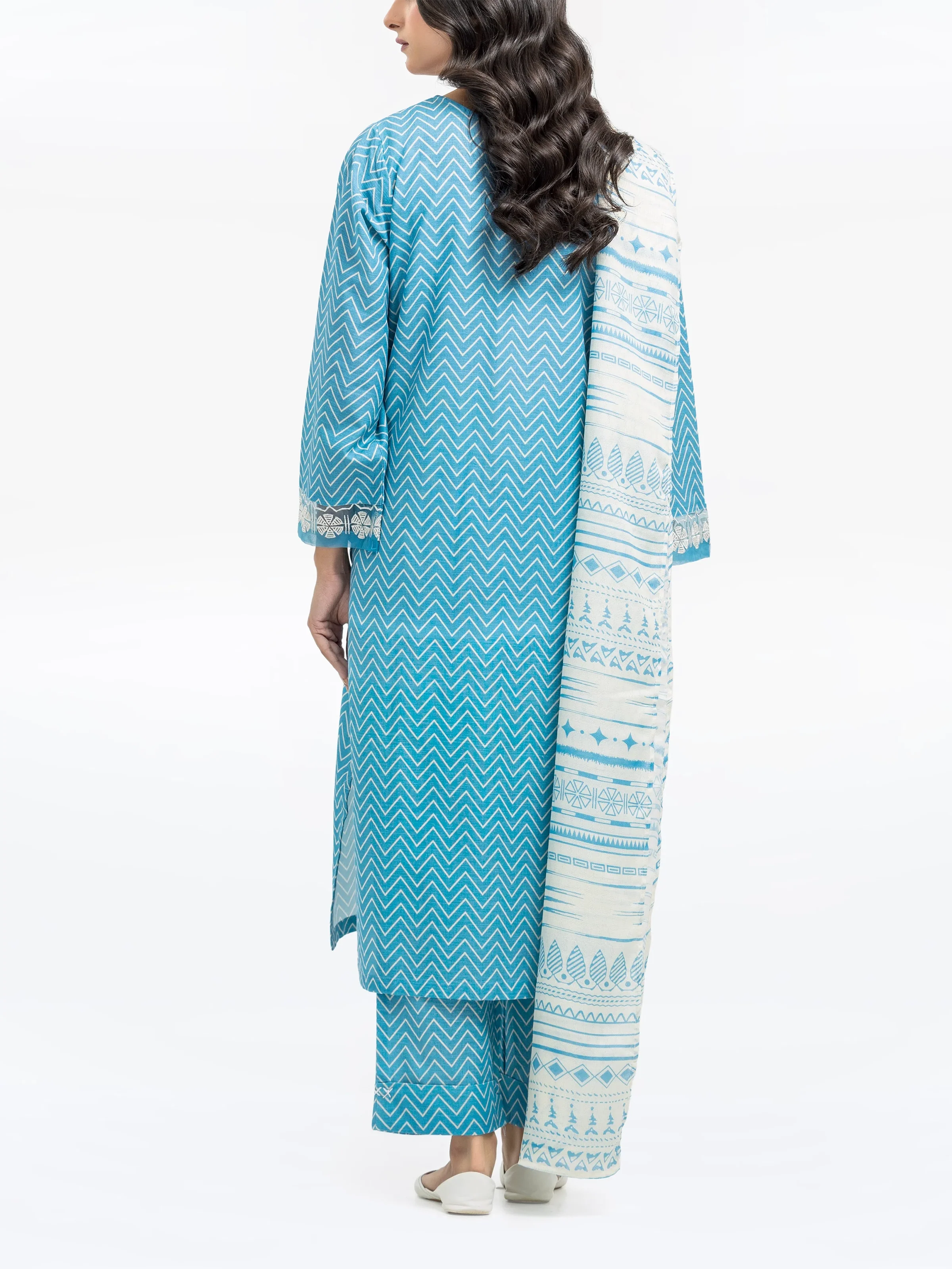 Embroidered Khaddar Suit - EWTKE24-81358-3P - Image 7
