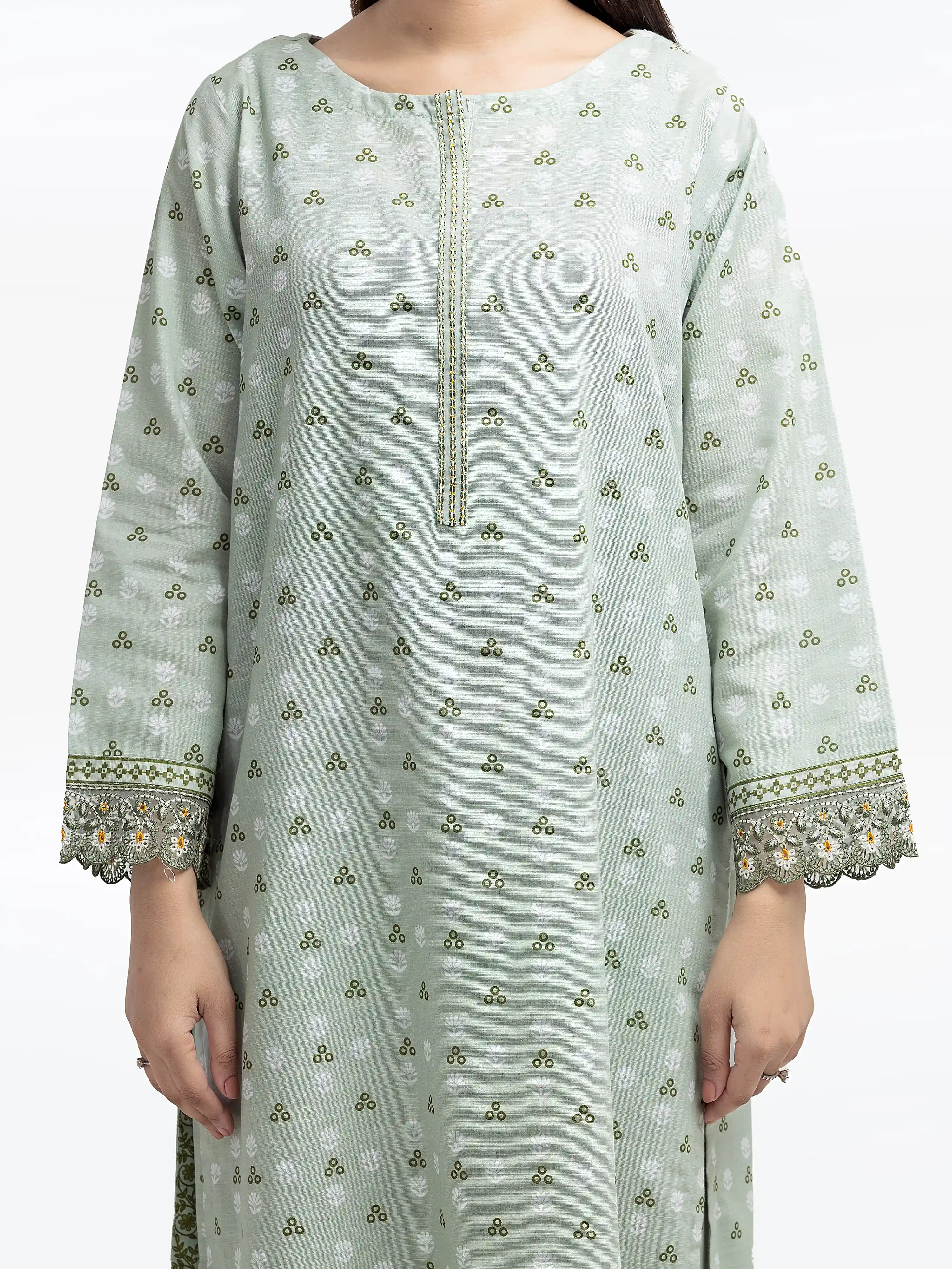 Embroidered Khaddar Suit - EWTKE24-81363-3P - Image 3