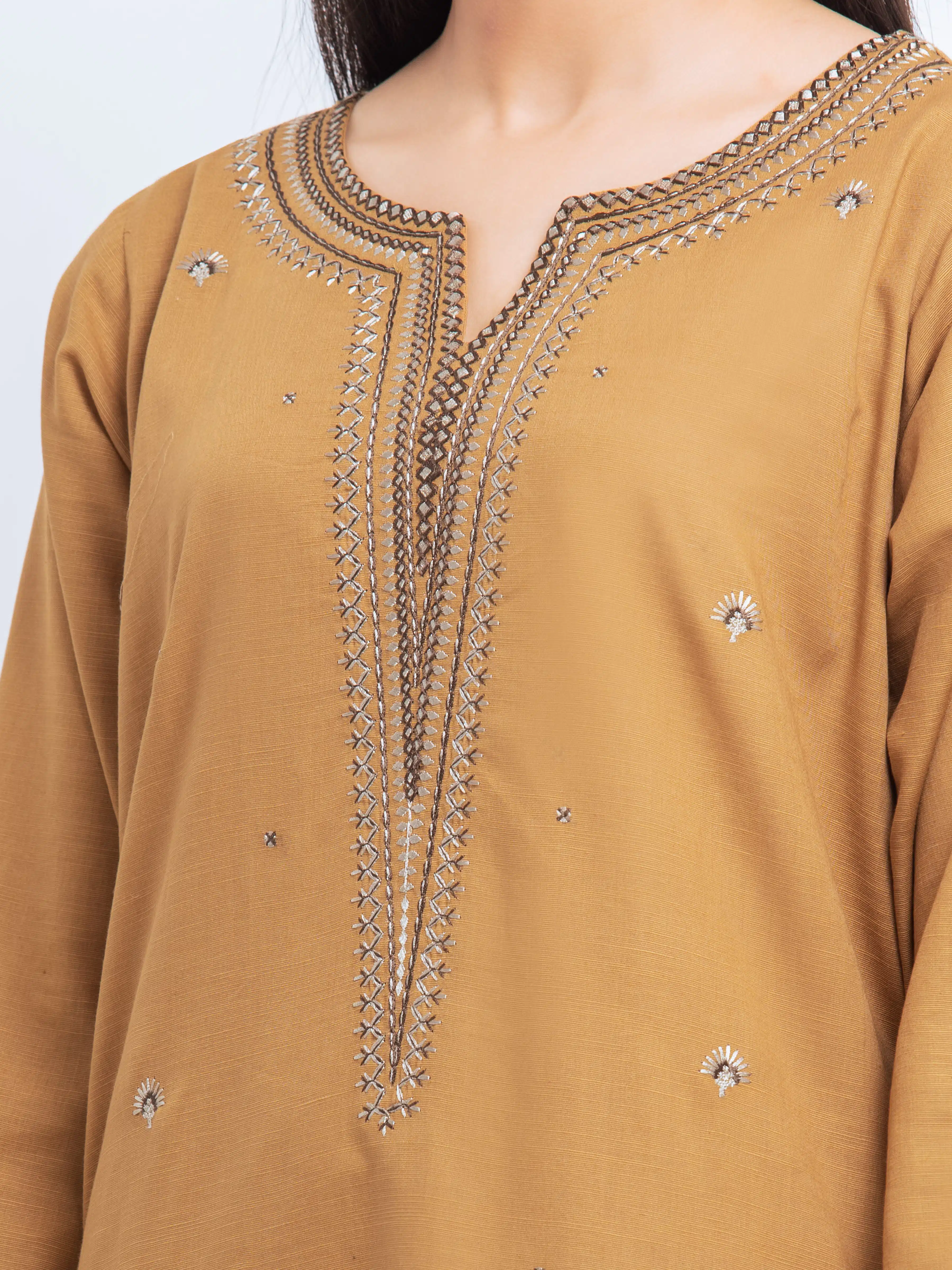 Embroidered Khaddar Suit - EWTKE24-81375-3P - Image 3