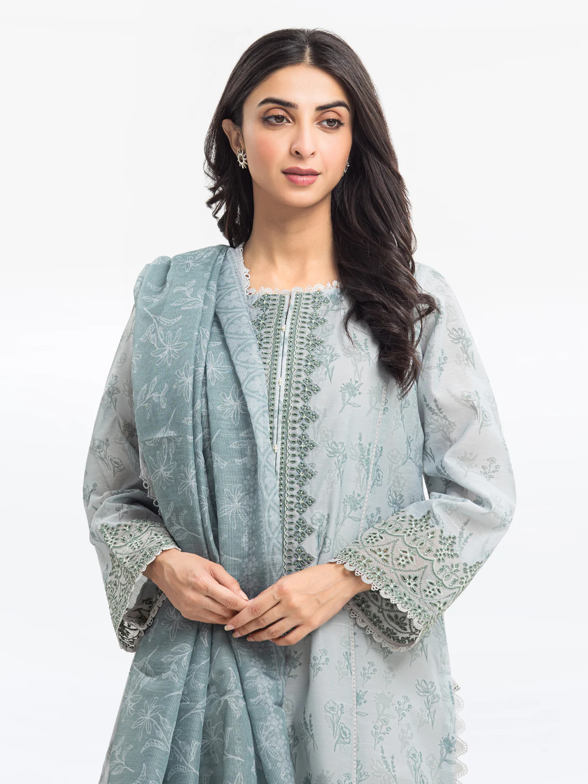 Embroidered Lawn Slub Suit - EWTKE24-69640-3P